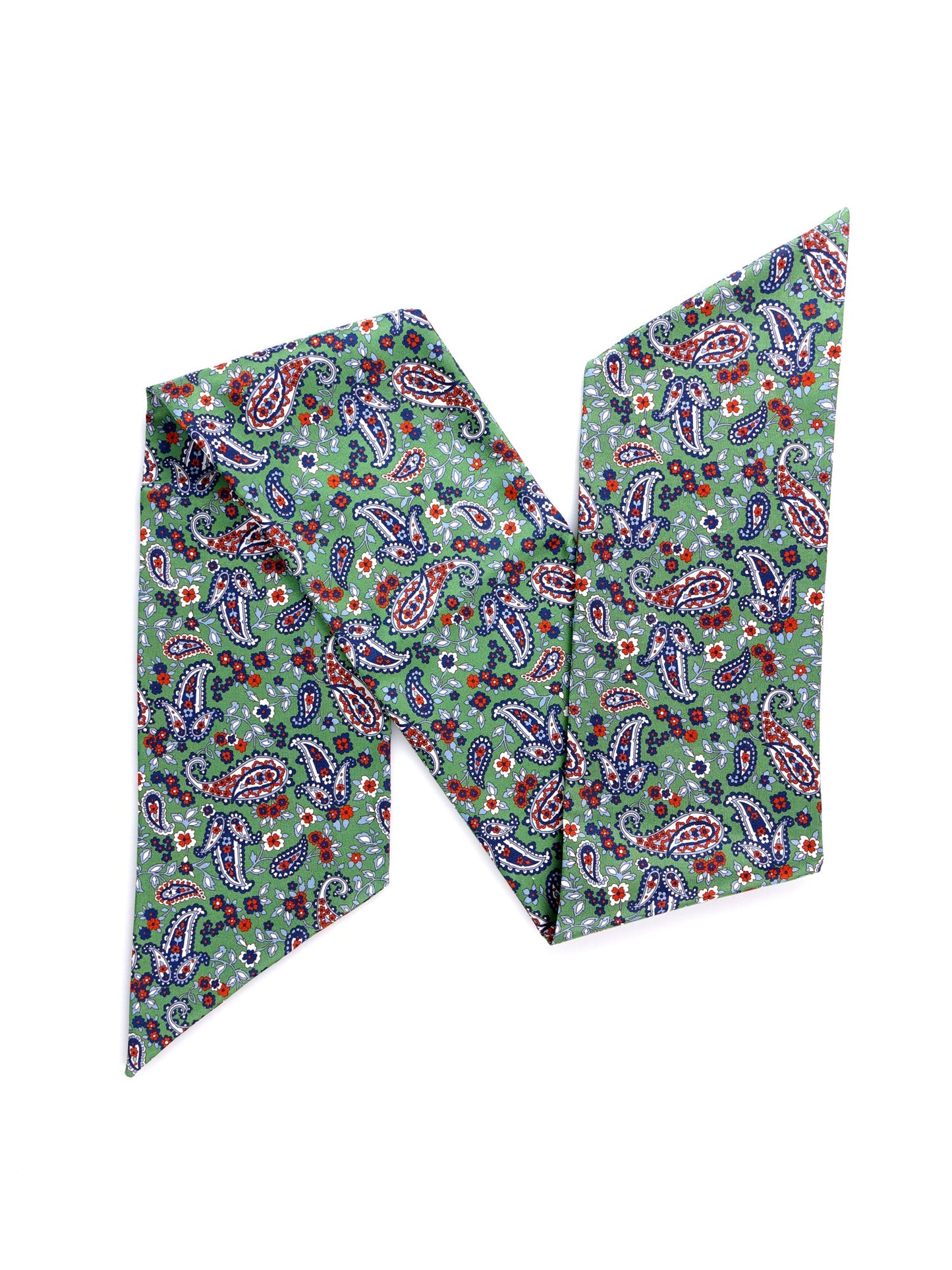 Light green Panama silk twilly scarf ABISSO