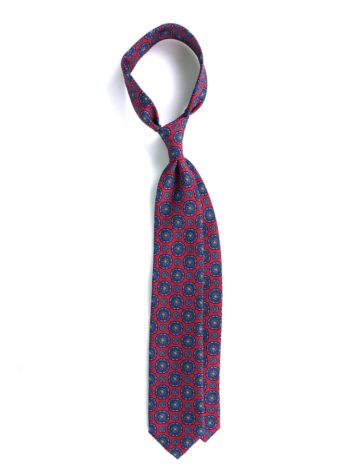 ADAMS 3-fold tie in red madder silk
