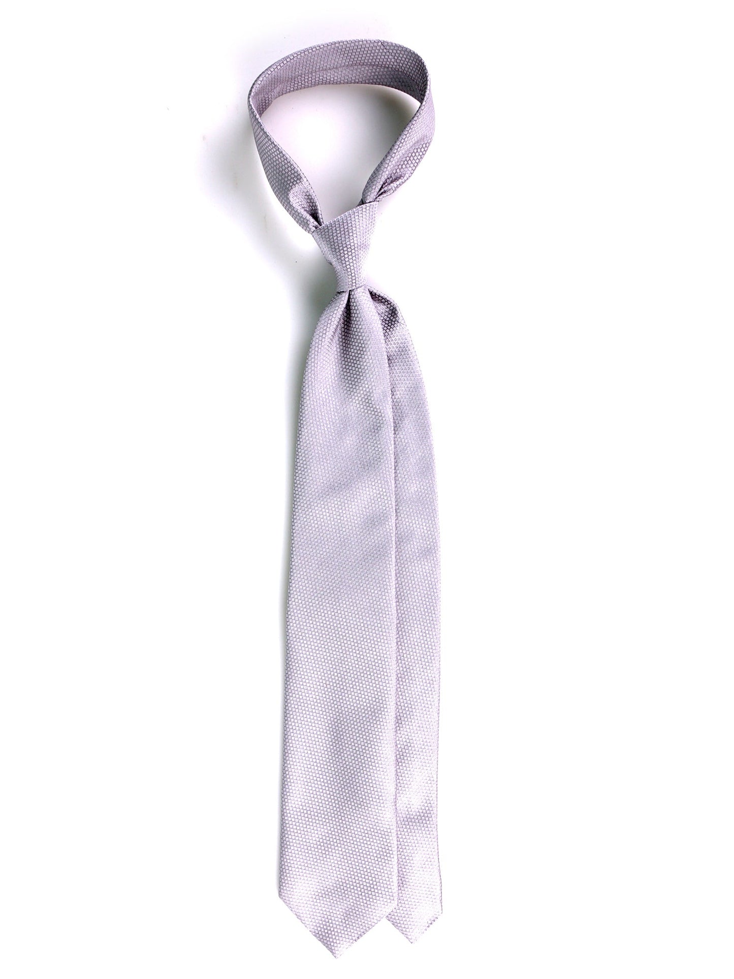 3 Fold Tie grey ASHFORD woven silk