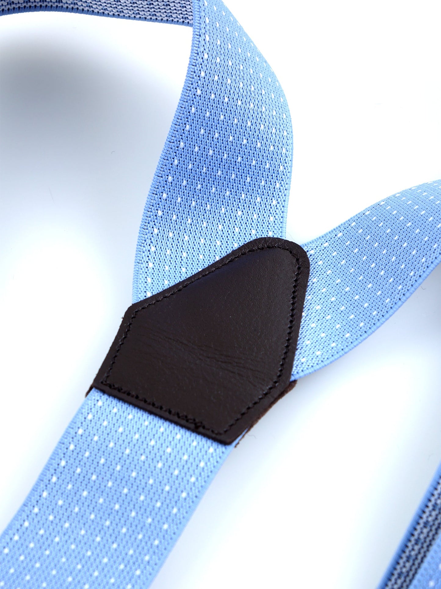 Y-strap in polka dot elastic with laces and clips ELASTIC Sky Blue