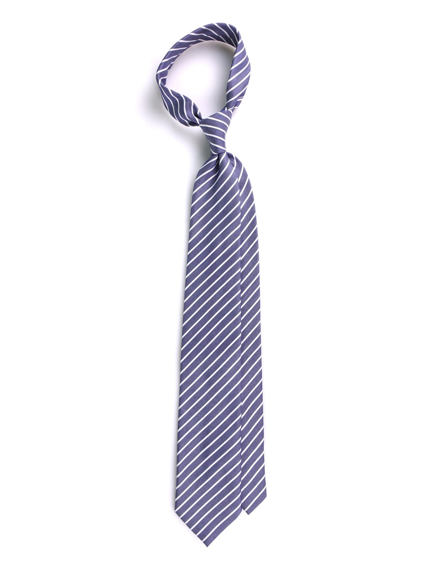 CENERE 3-fold silk cotton tie Blue