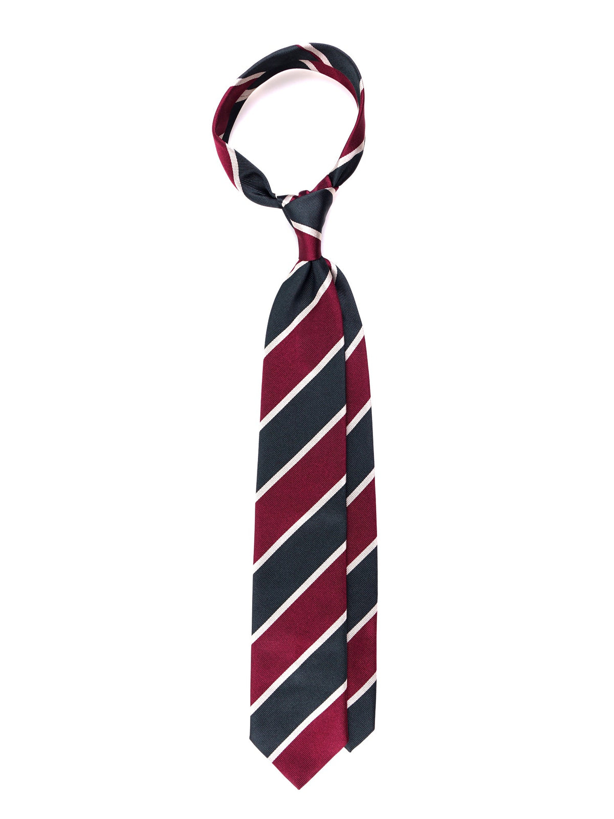 CHUCK 3-fold tie in green jacquard silk