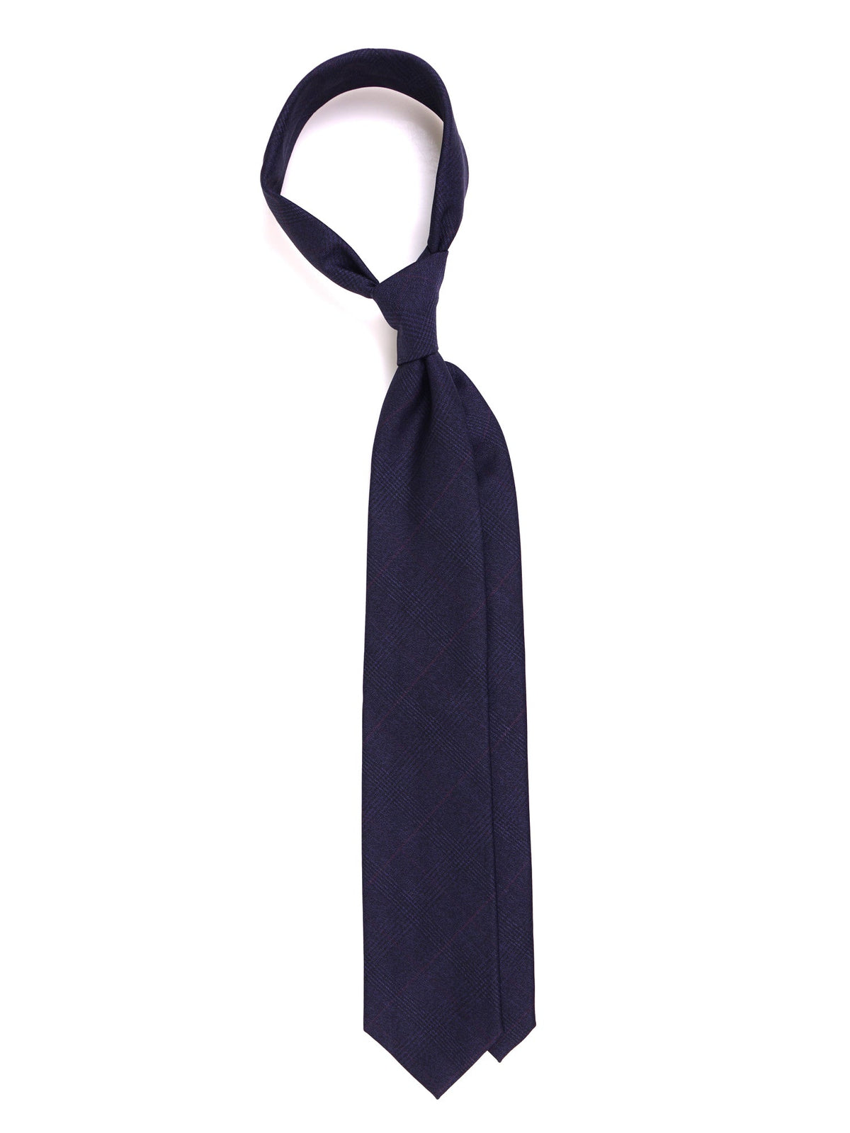 Navy blue pure wool 3-fold tie COLSUN