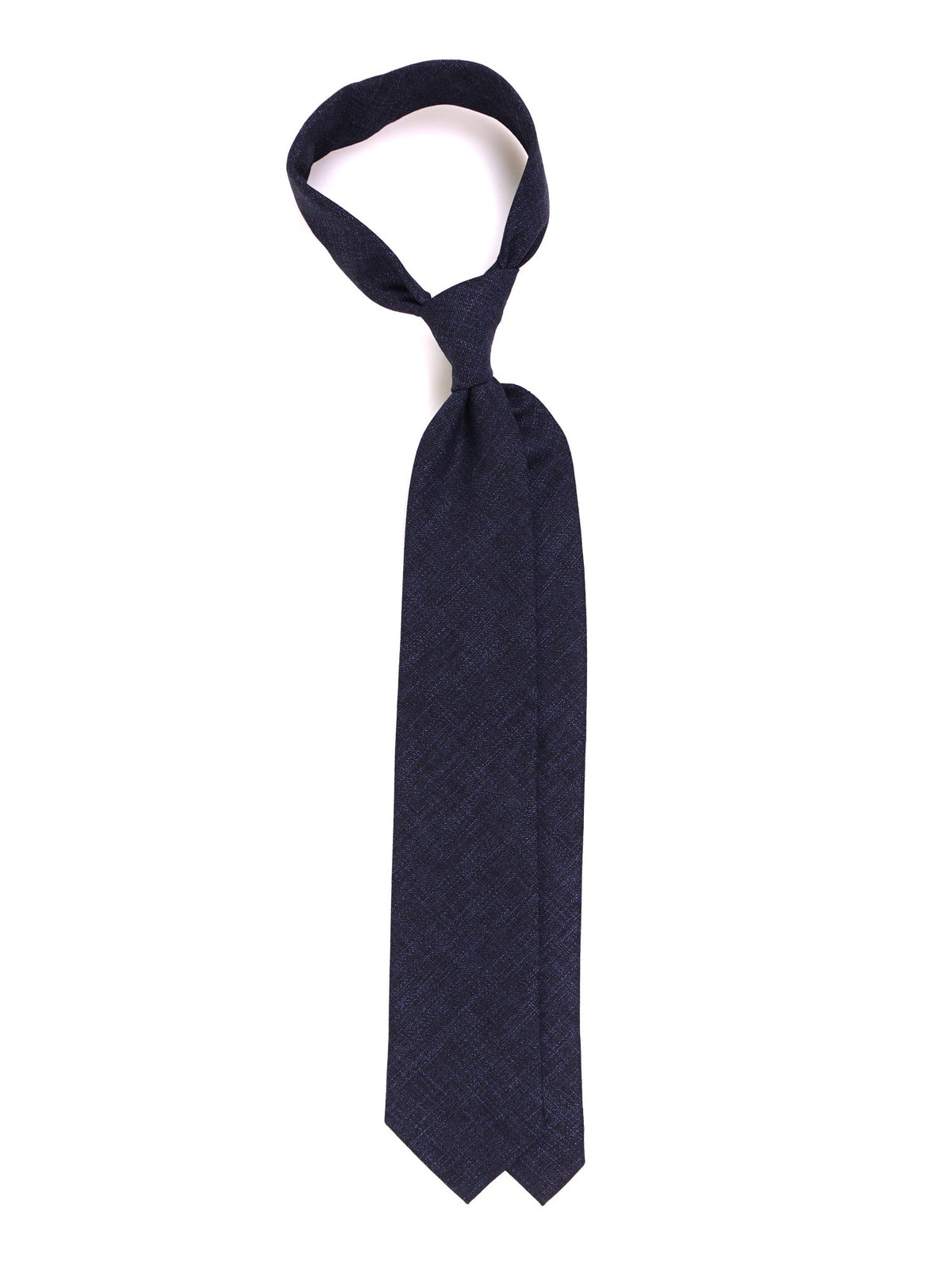 3-fold navy blue silk\wool tie COLT