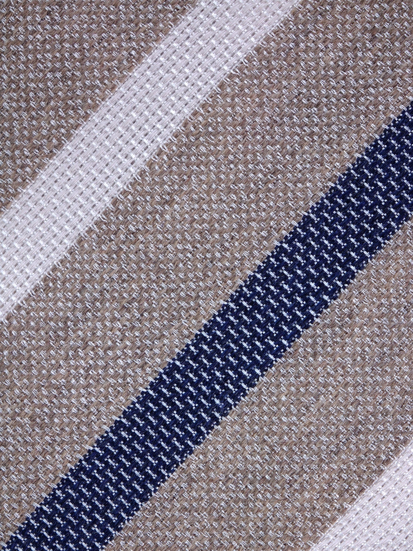 Beige 3 Fold Tie MESTE in Bourette Silk