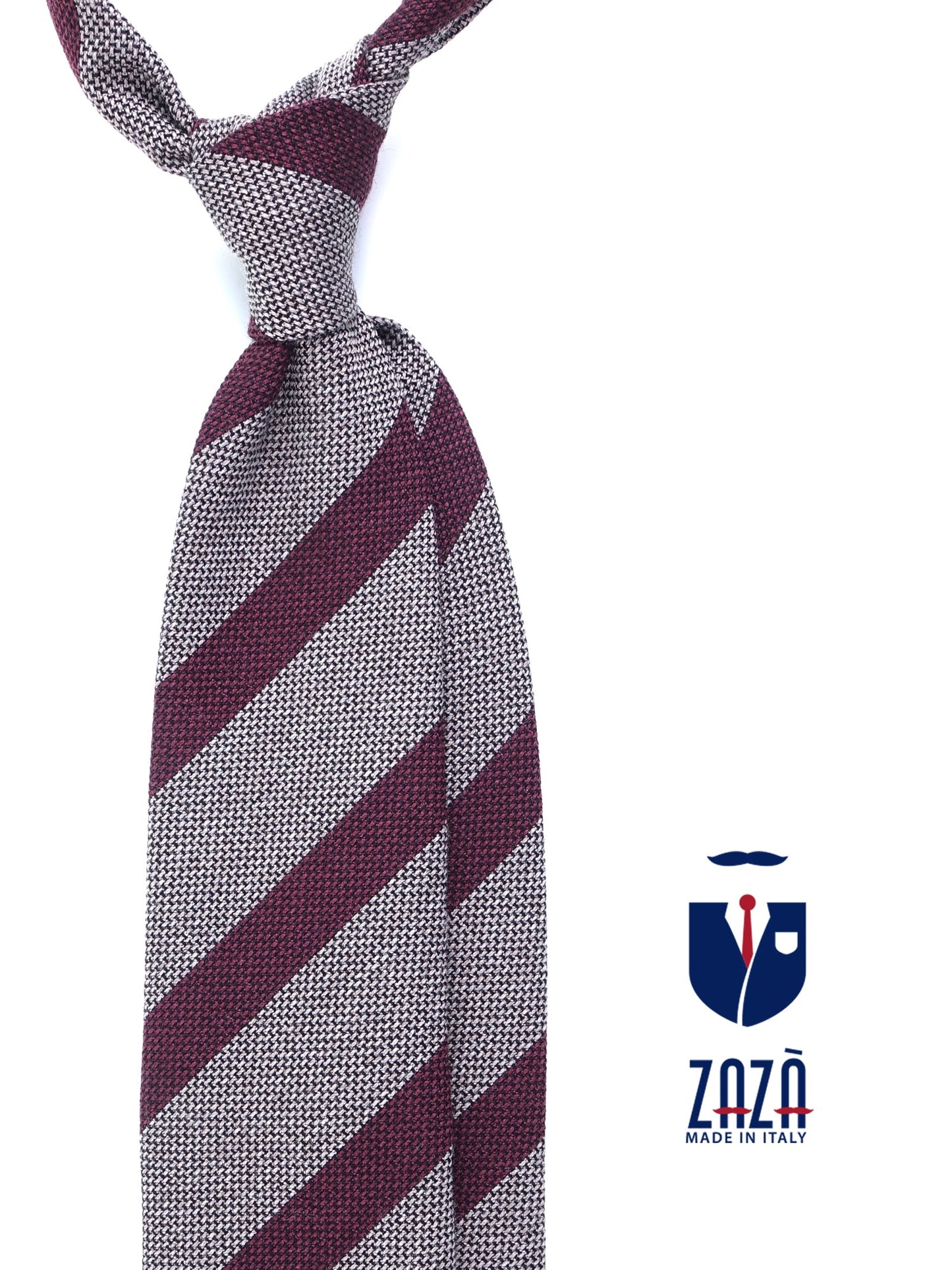 Beige Tie with 3 Folds in Wool/Silk WILLOW