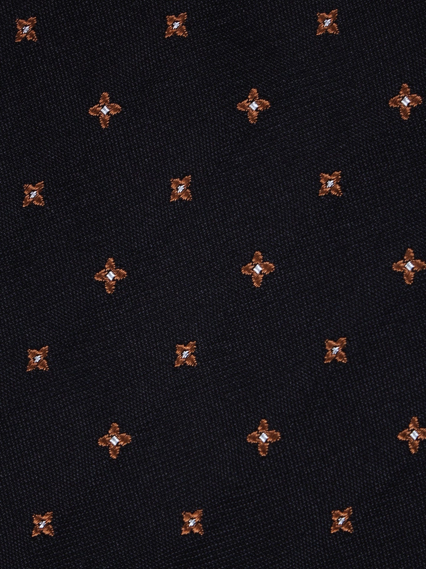3 Fold Black Silk/Cotton Tie MARTIN