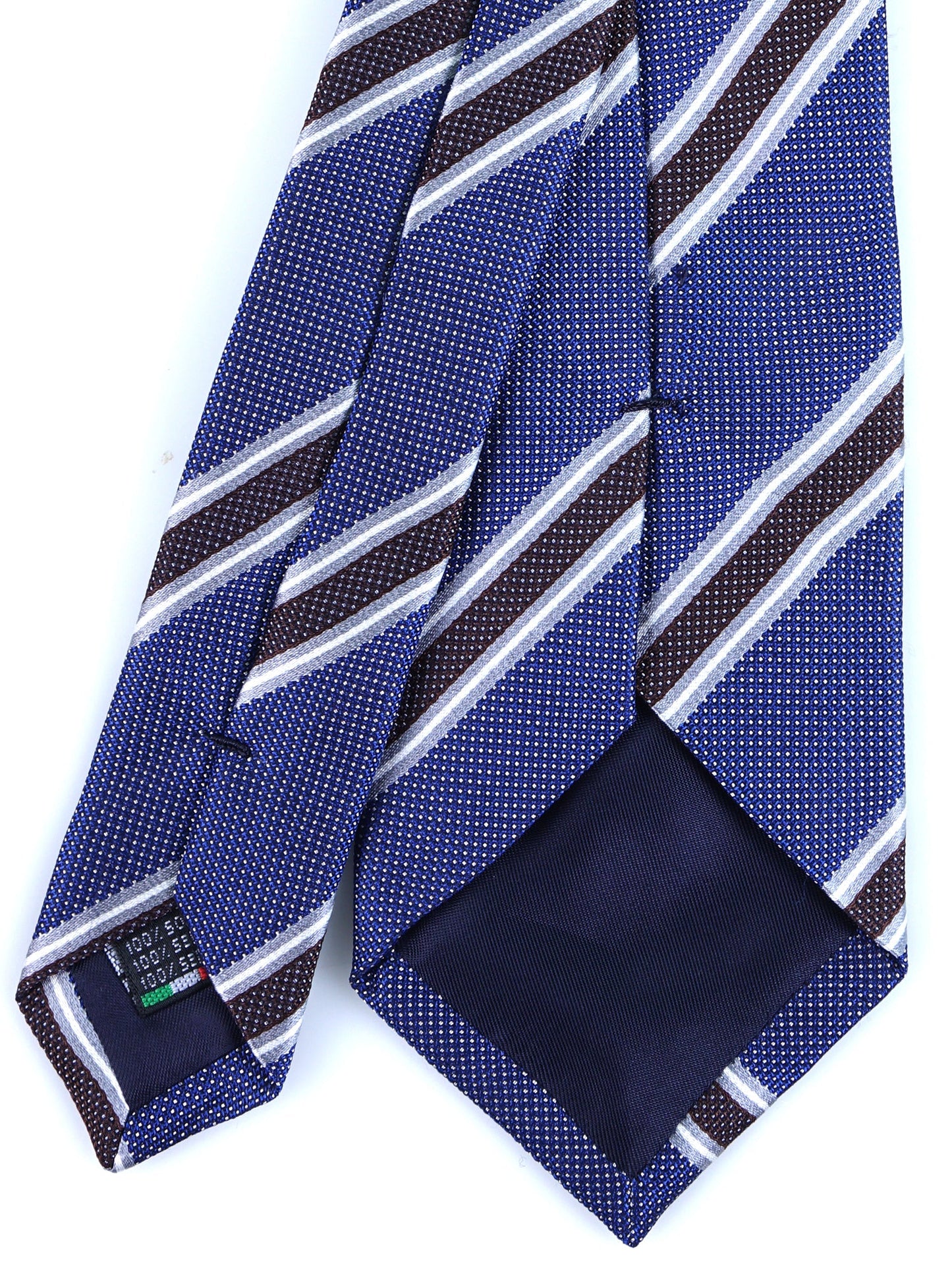 Blue Tie with 3 Folds MIAMI in Jacquard Silk