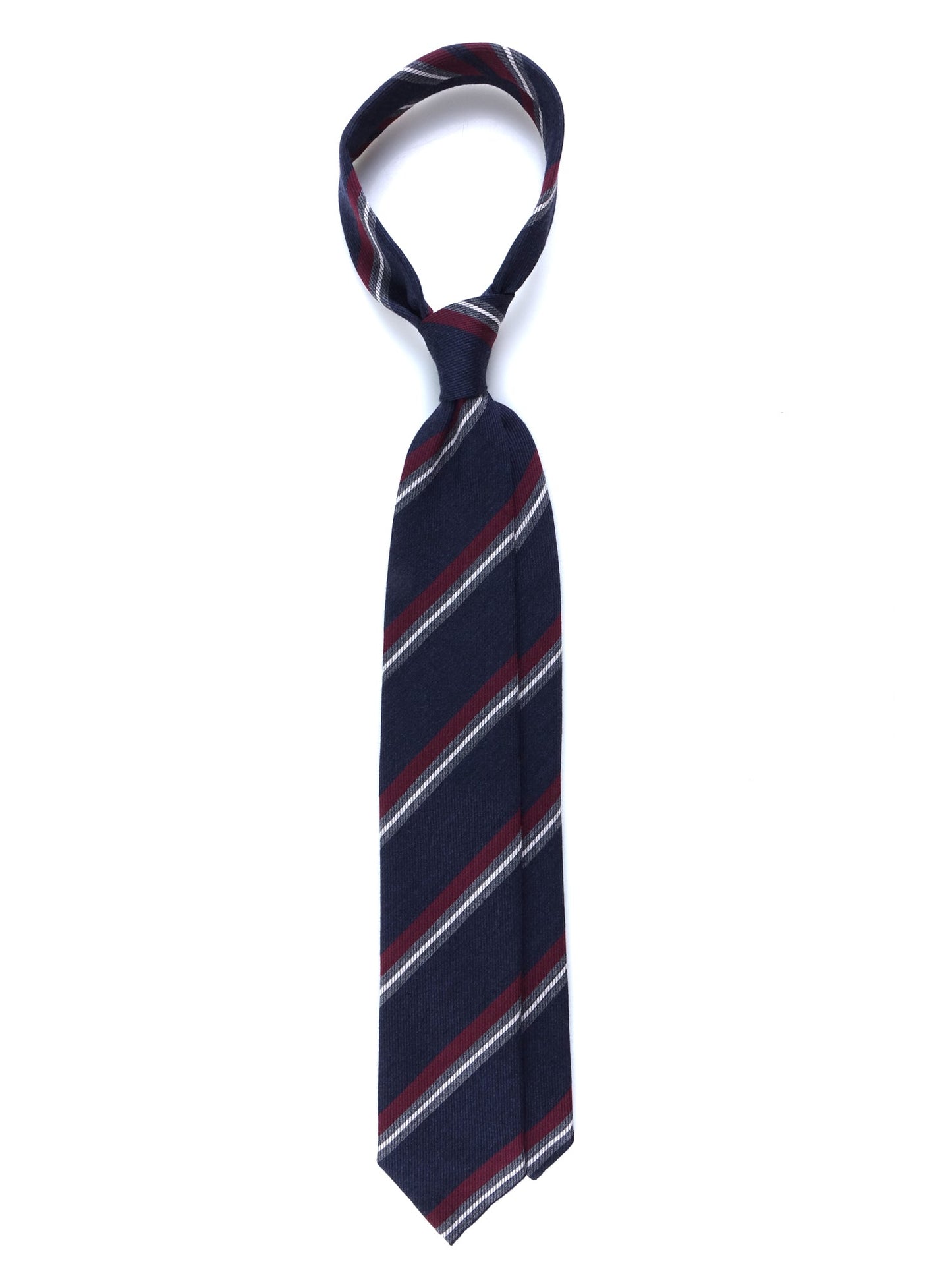 Blue 3 Fold Wool/Silk Tie ABIGAIL