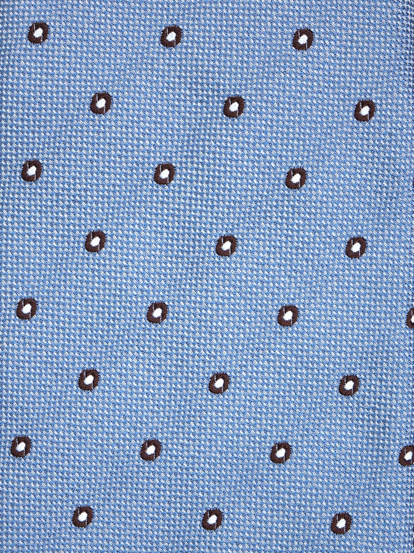 3 Fold Blue Silk Jacquard Tie BRIGITTE