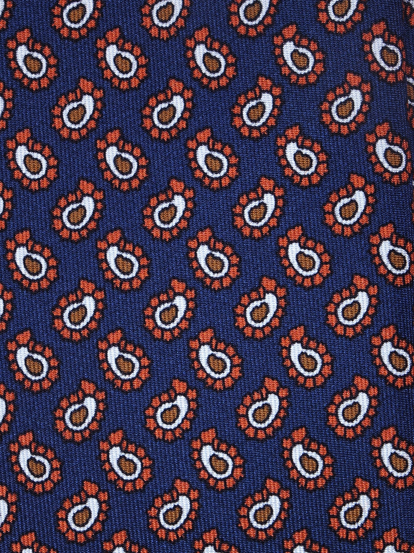 Blue 3 Folds BARDOT Printed Silk Tie