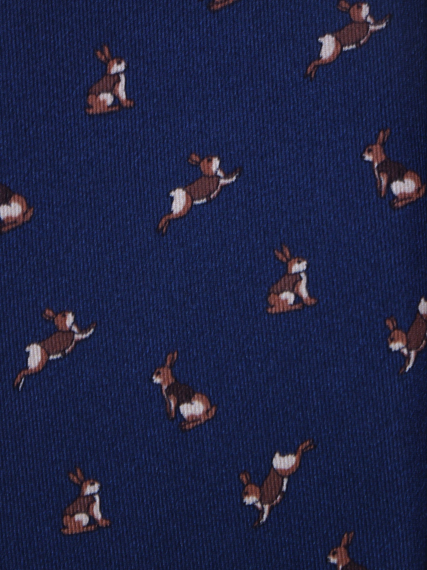 Blue Tie 3 Folds LEPRE in Printed Silk