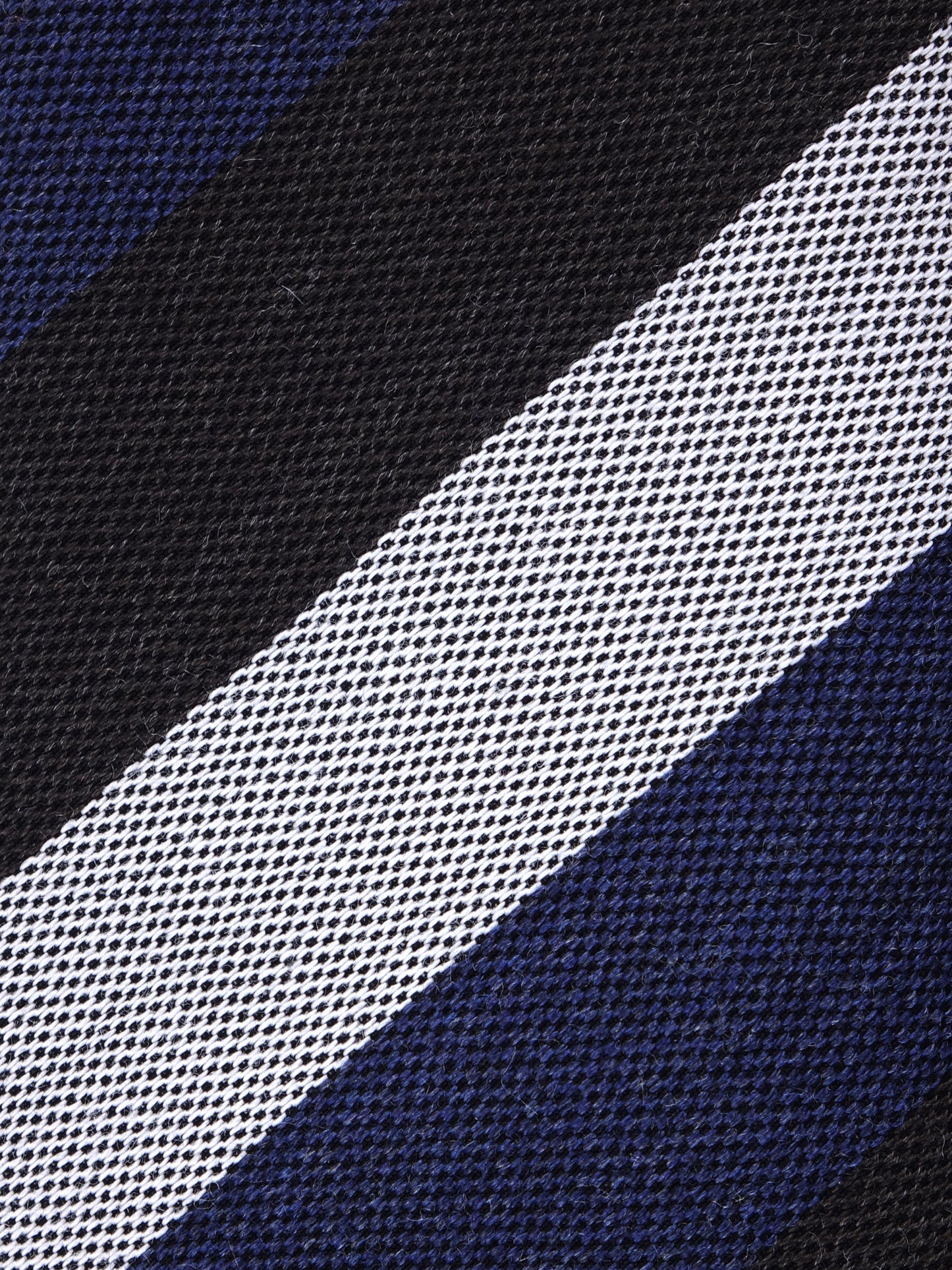 Blue/Brown 3 Fold Wool/Silk Tie MIRANDA