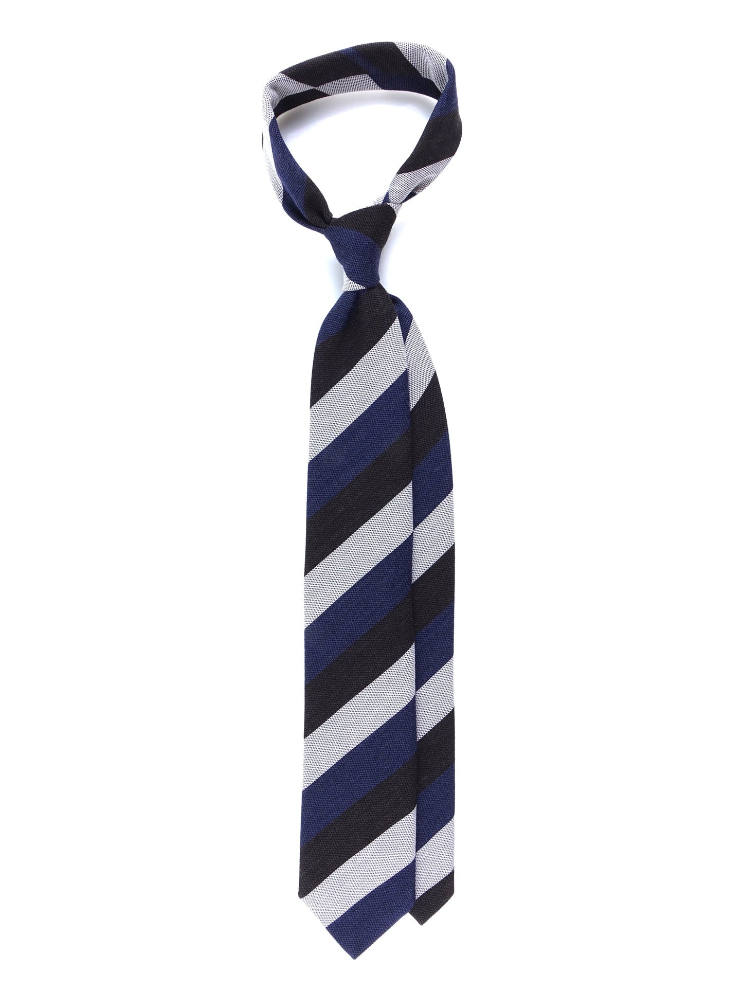 Blue/Brown 3 Folds Wool/Silk Tie MIRANDA