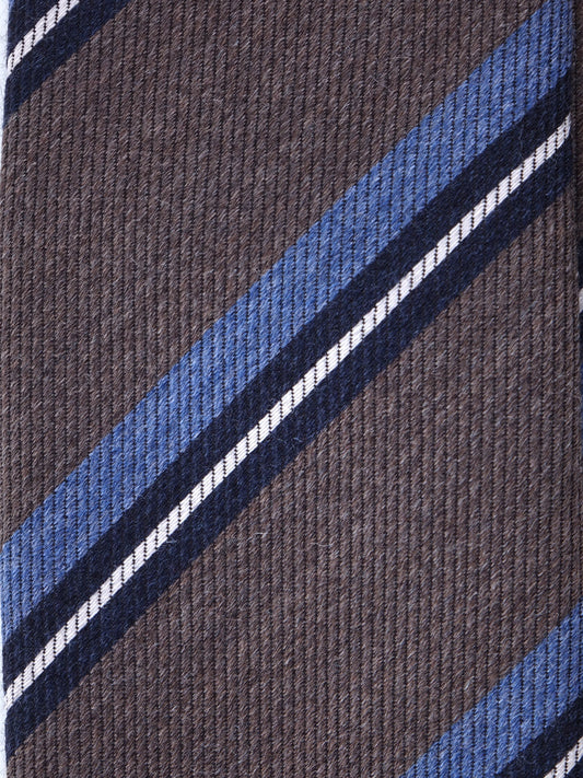 Brown 3 folds Wool/Silk Tie ABIGAIL