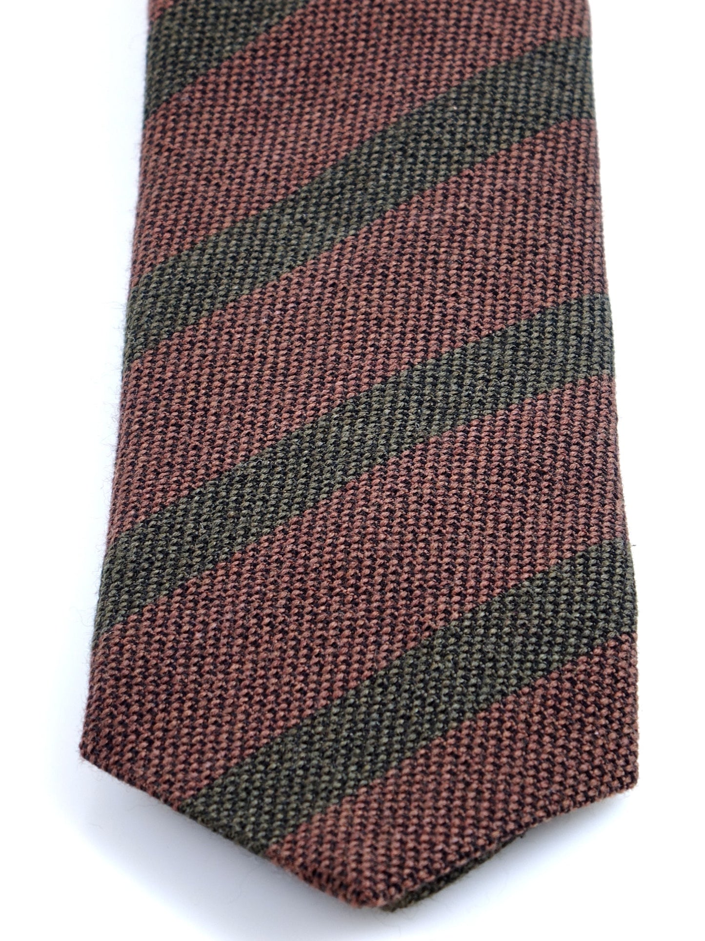Brown 3 Fold Wool/Silk Tie WILLOW