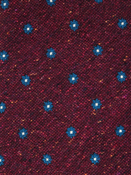 Bordeaux 3 fold silk jacquard tie FRANSE