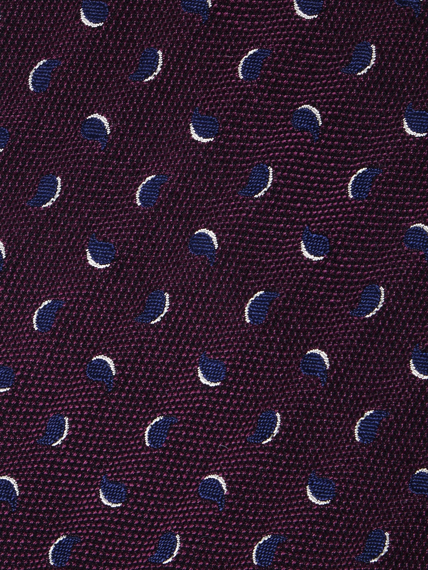 Bordeaux 3 fold Silk/Cotton Tie LEILA