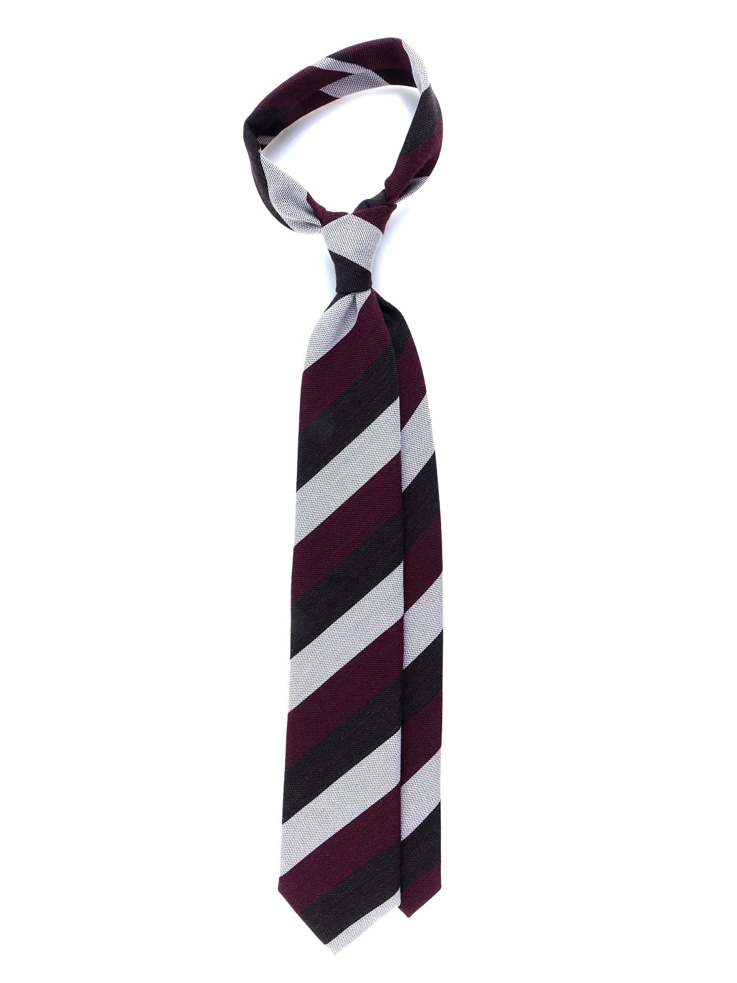 Burgundy 3 folds wool/silk tie MIRANDA