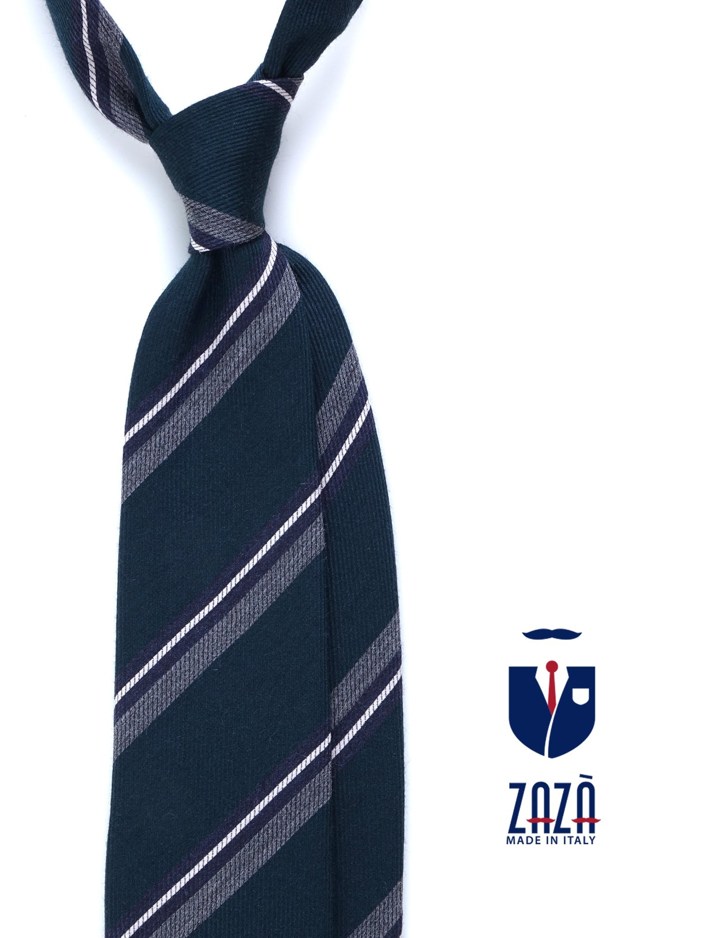 Forest Green 3 Folds Wool/Silk Tie ABIGAIL