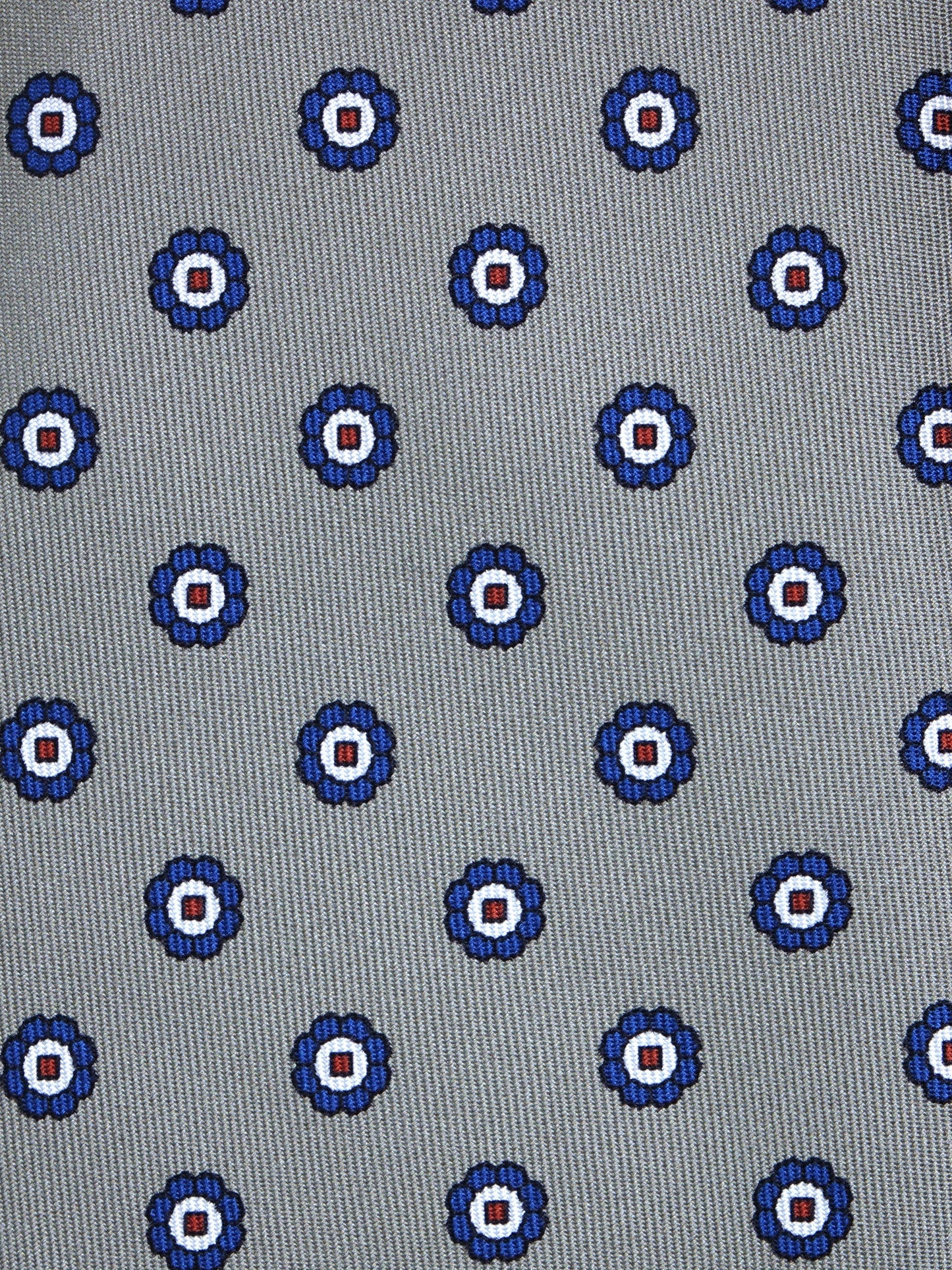3 fold grey in Printed silk tie VANNY