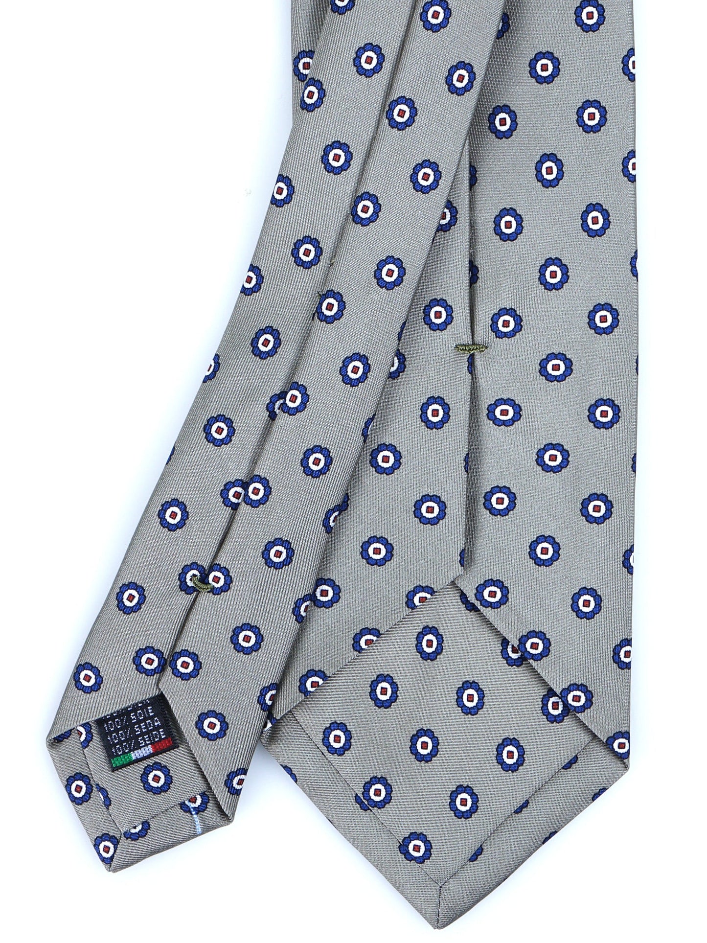 3 fold grey in Printed silk tie VANNY