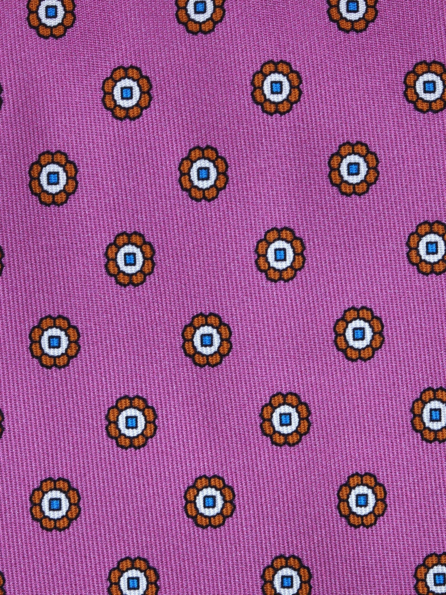 3 fold pink Printed silk tie VANNY