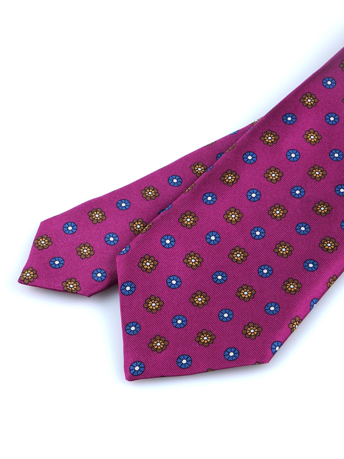Lilac 3 Folds VALERY Printed Silk Tie