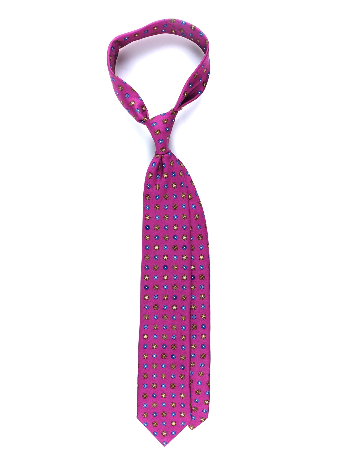 Lilac 3 Folds VALERY Printed Silk Tie