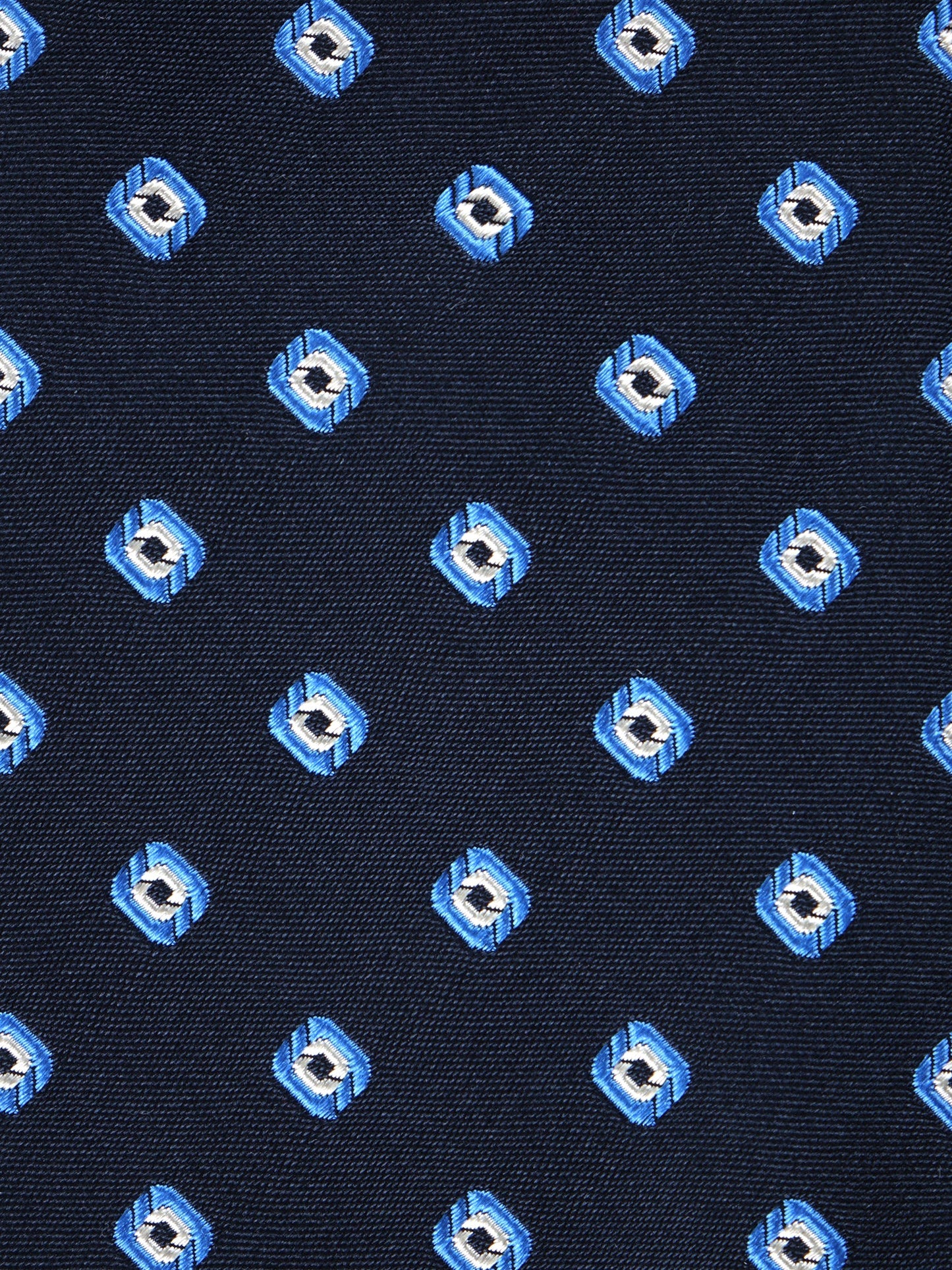Dark Blue 3 Fold Silk/Cotton Tie GINGER