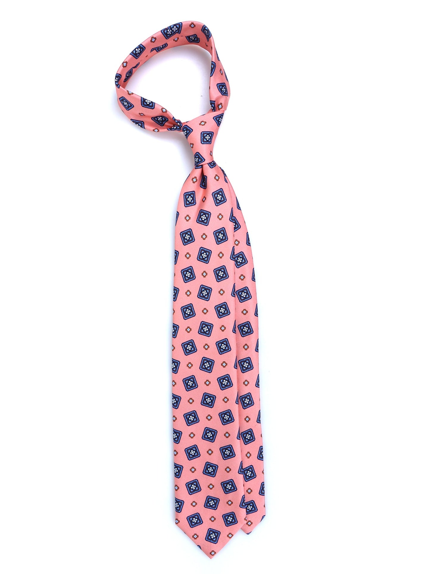 Printed Silk 3 Fold Pink Tie DANIELA