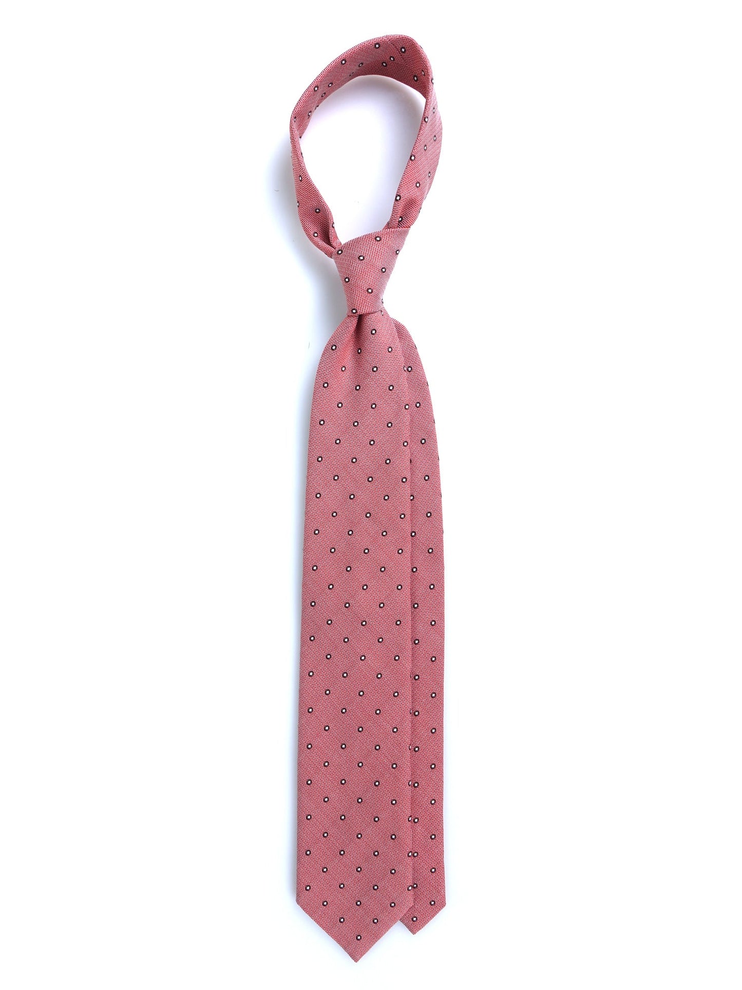 Red 3 Fold Silk Jacquard Tie BRIGITTE