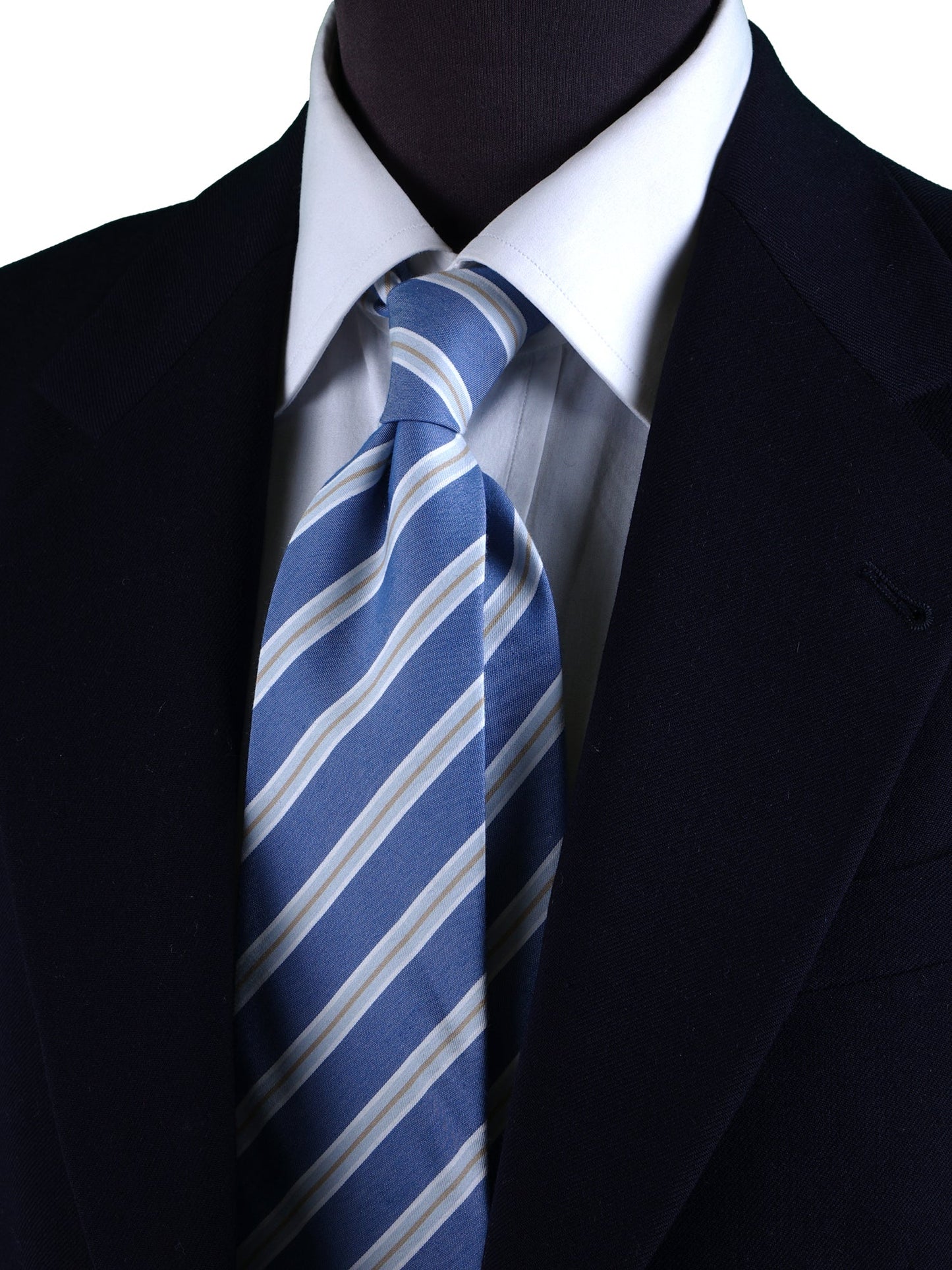 Blue 3 Fold LELLA Tie in Cotton