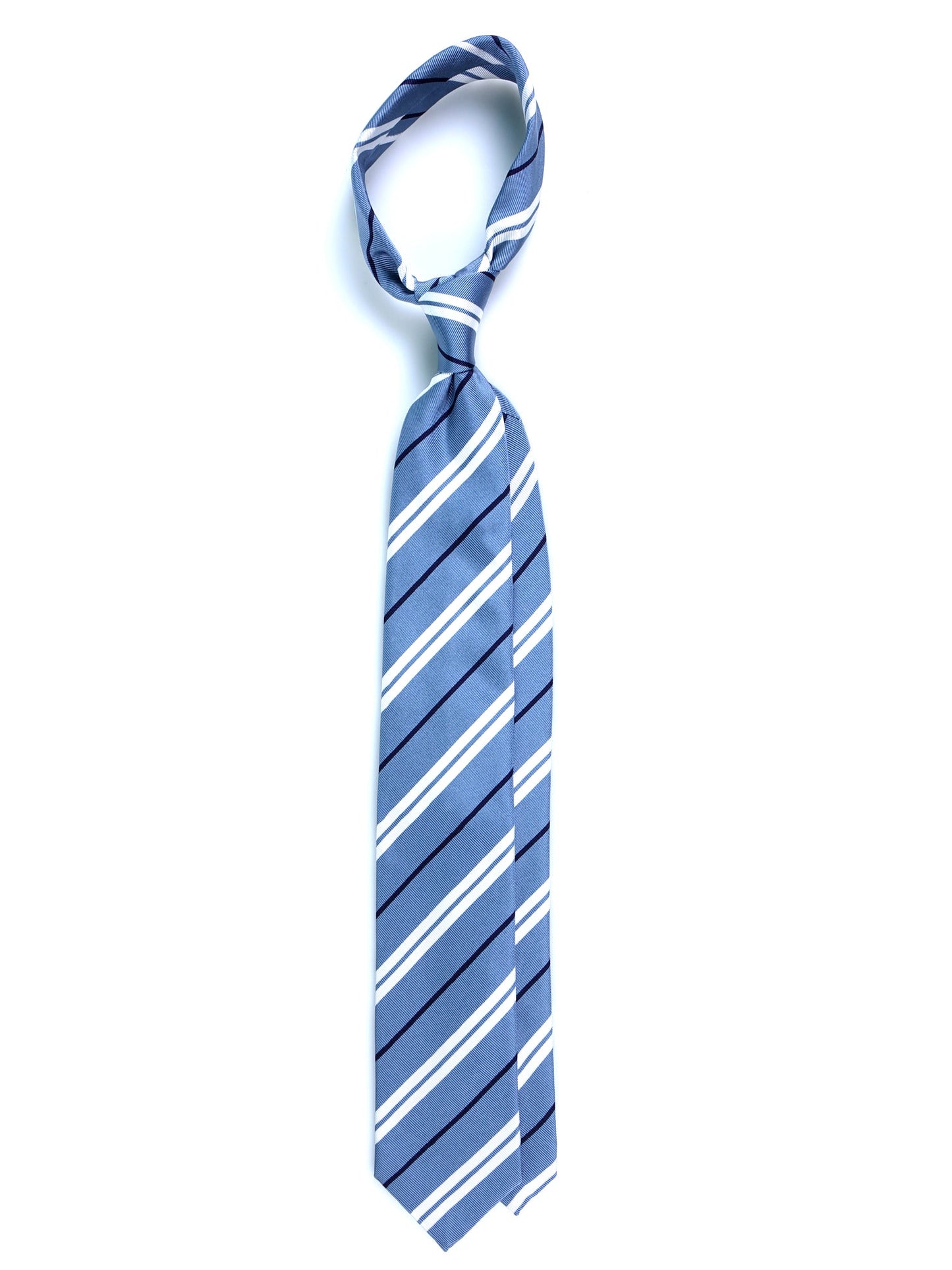 Light Blue 3 Folds BALANCE Silk Jacquard Tie