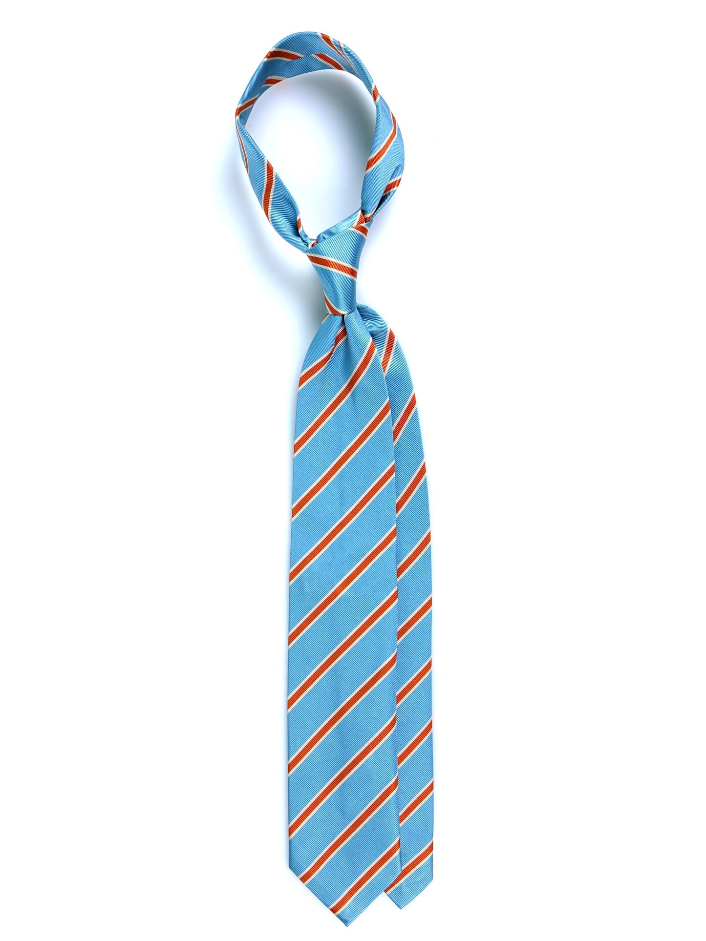 Turquoise 3 Folds RAFFA Silk Jacquard Tie