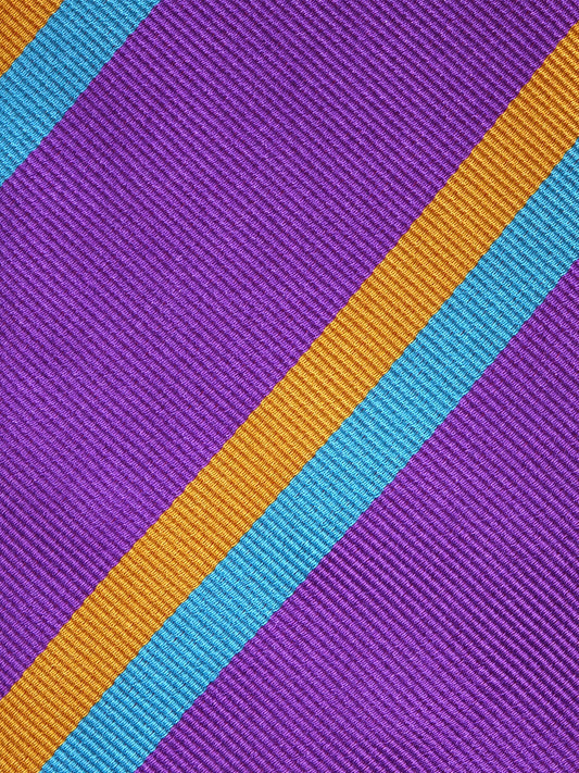 Purple 3 Folds NADIA Tie in Jacquard Silk