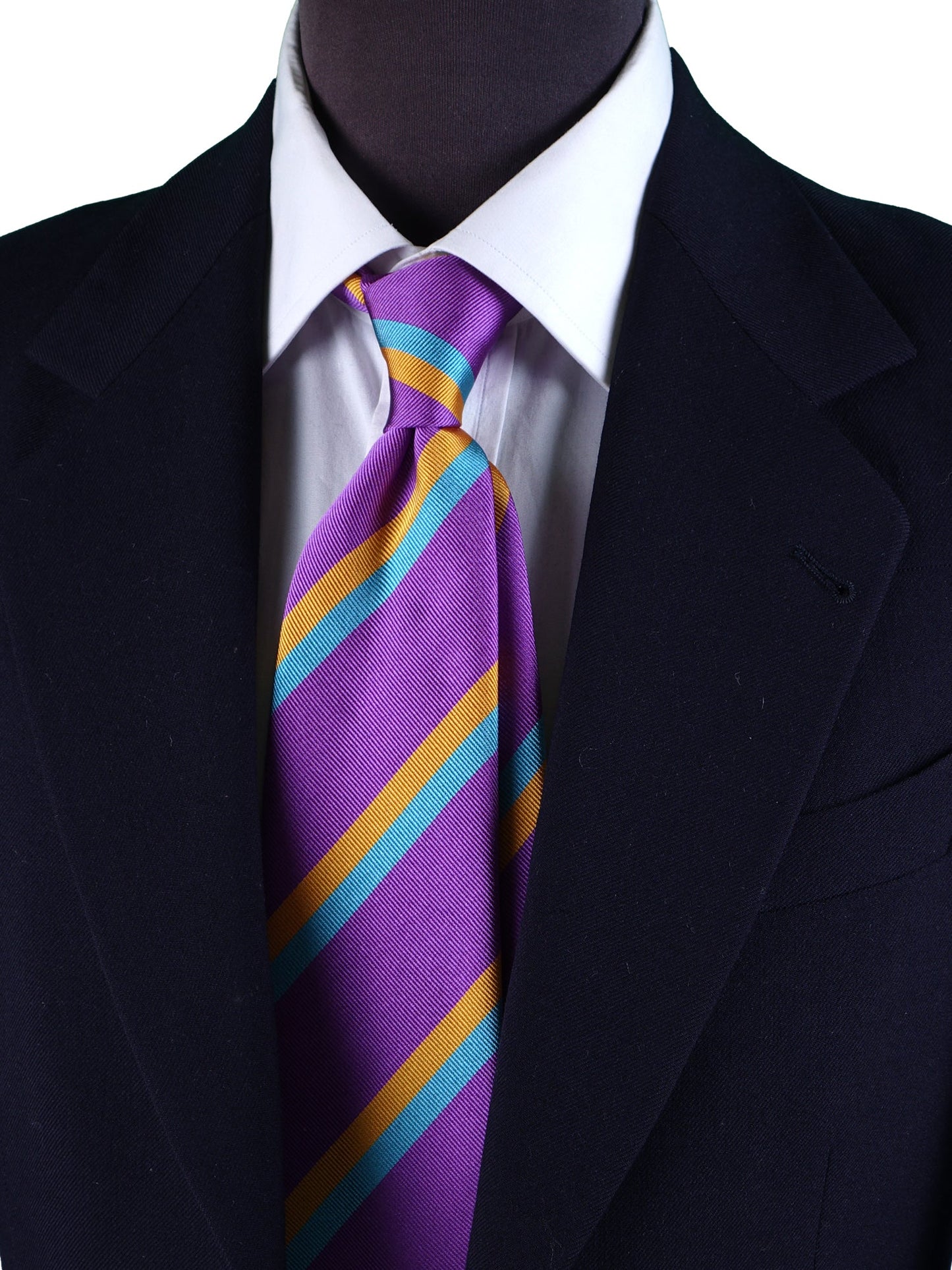 Purple 3 Folds NADIA Tie in Jacquard Silk