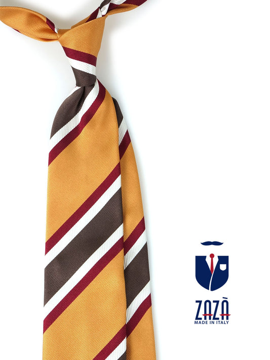 3 Fold Yellow Silk Jacquard Tie ELLEN