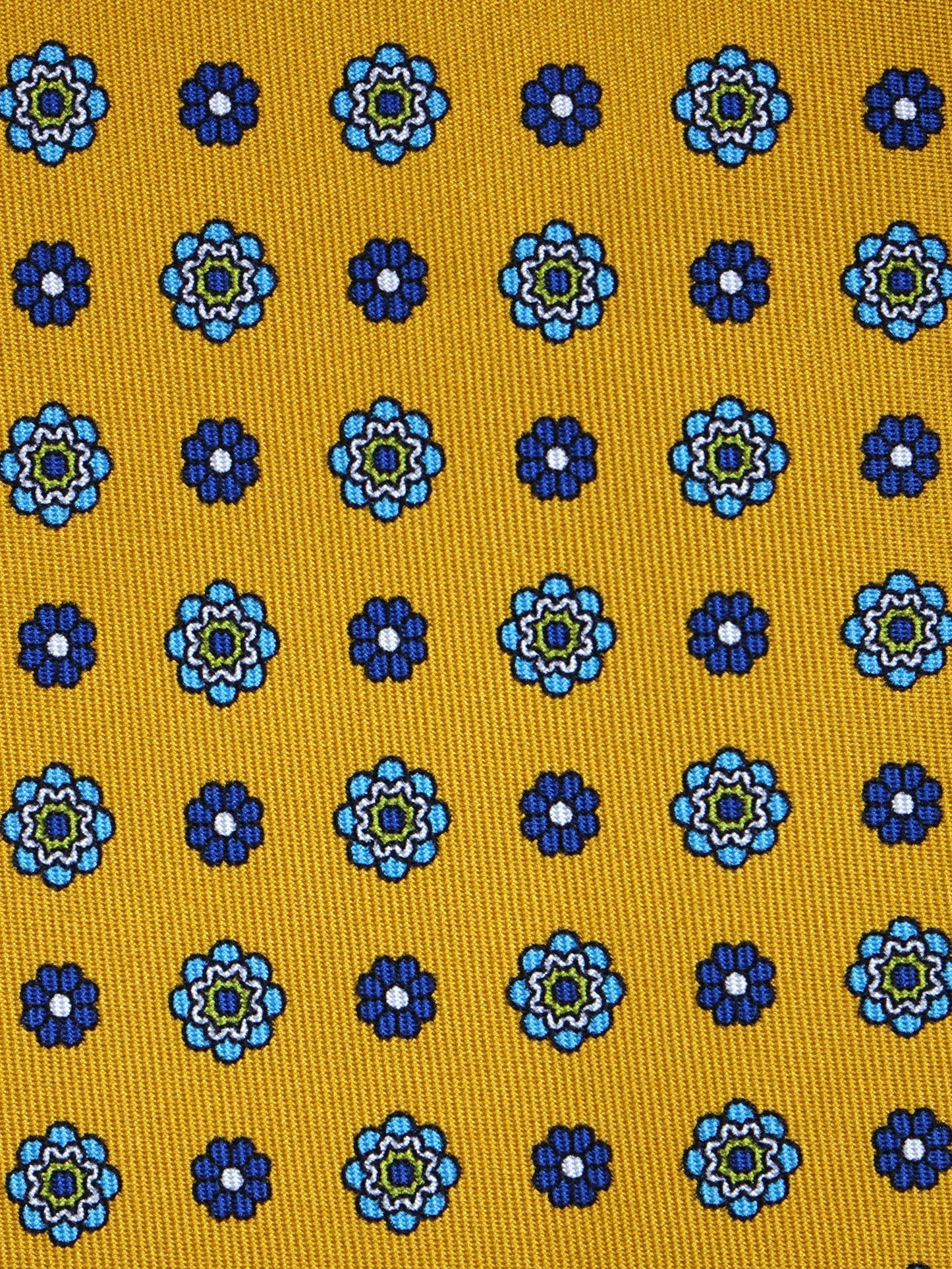 3 Fold yellow Printed Silk Tie SAMANTHA