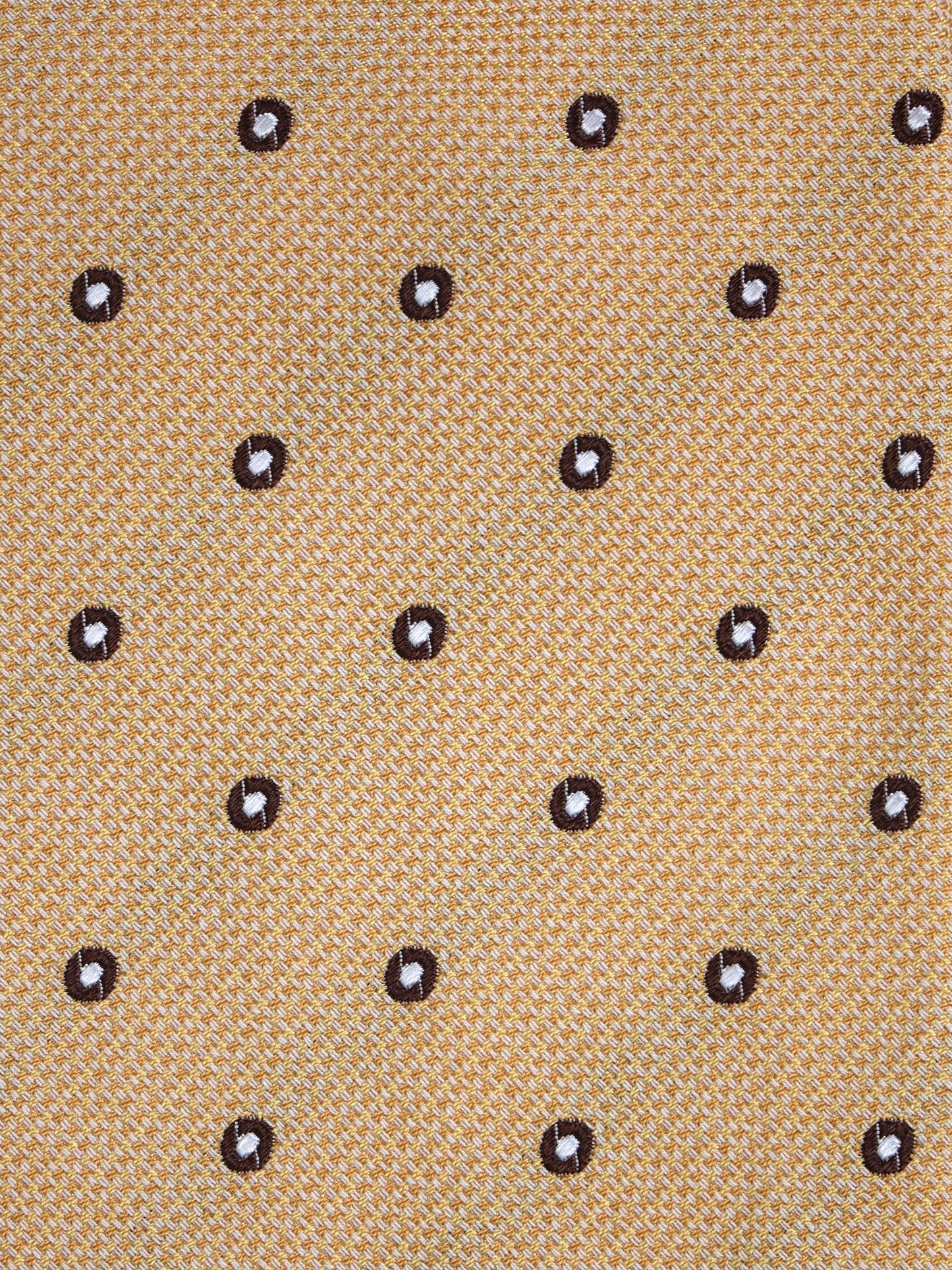 3 fold yellow silk jacquard tie BRIGITTE