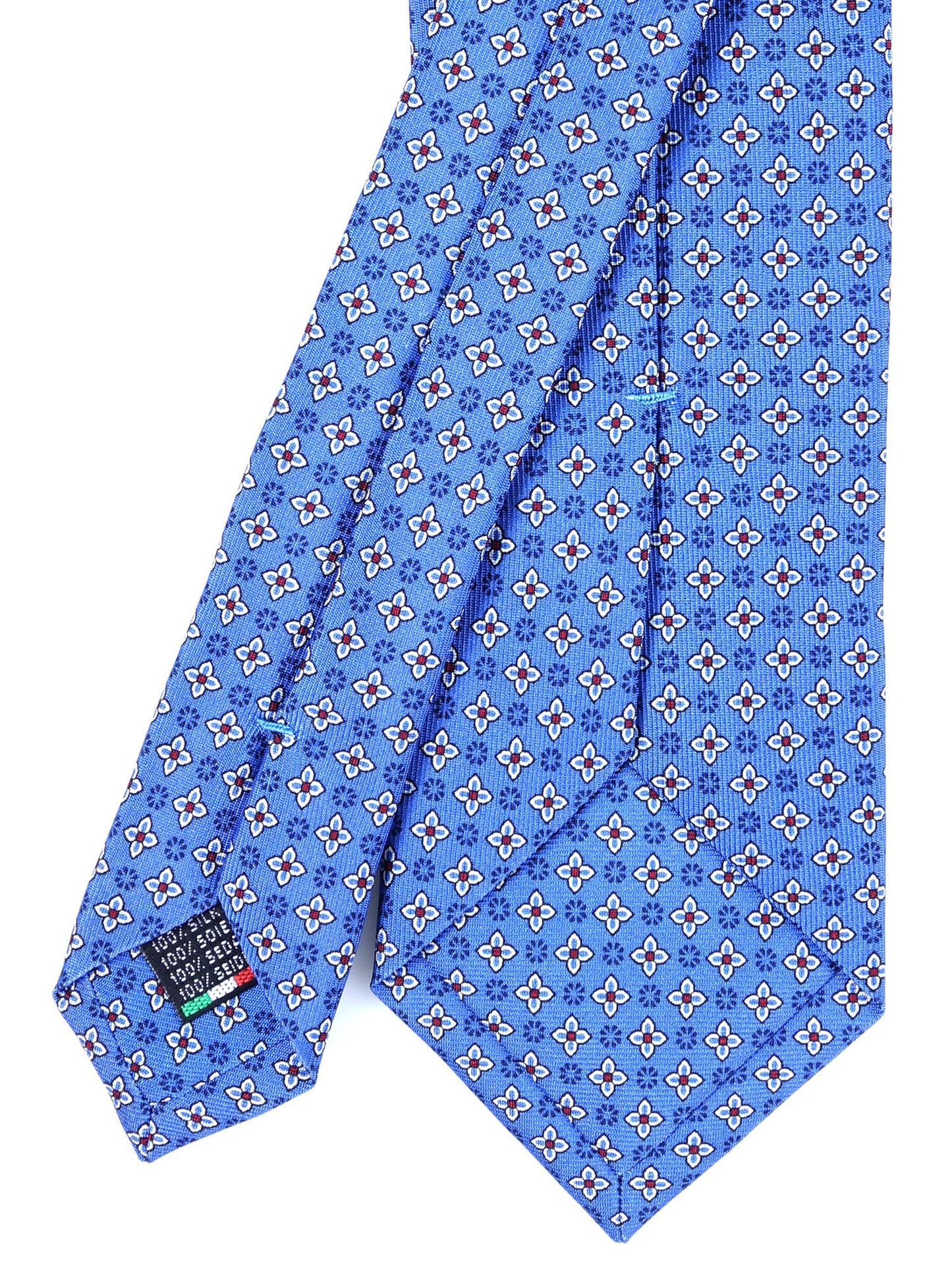 Blue Airplane Tie 3 Folds GASPACE in Printed Silk