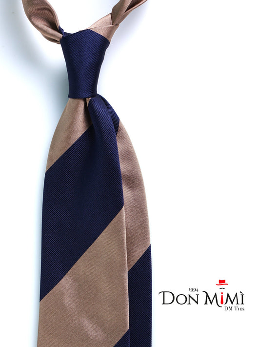 3 Fold beige silk Woven tie PAOLA