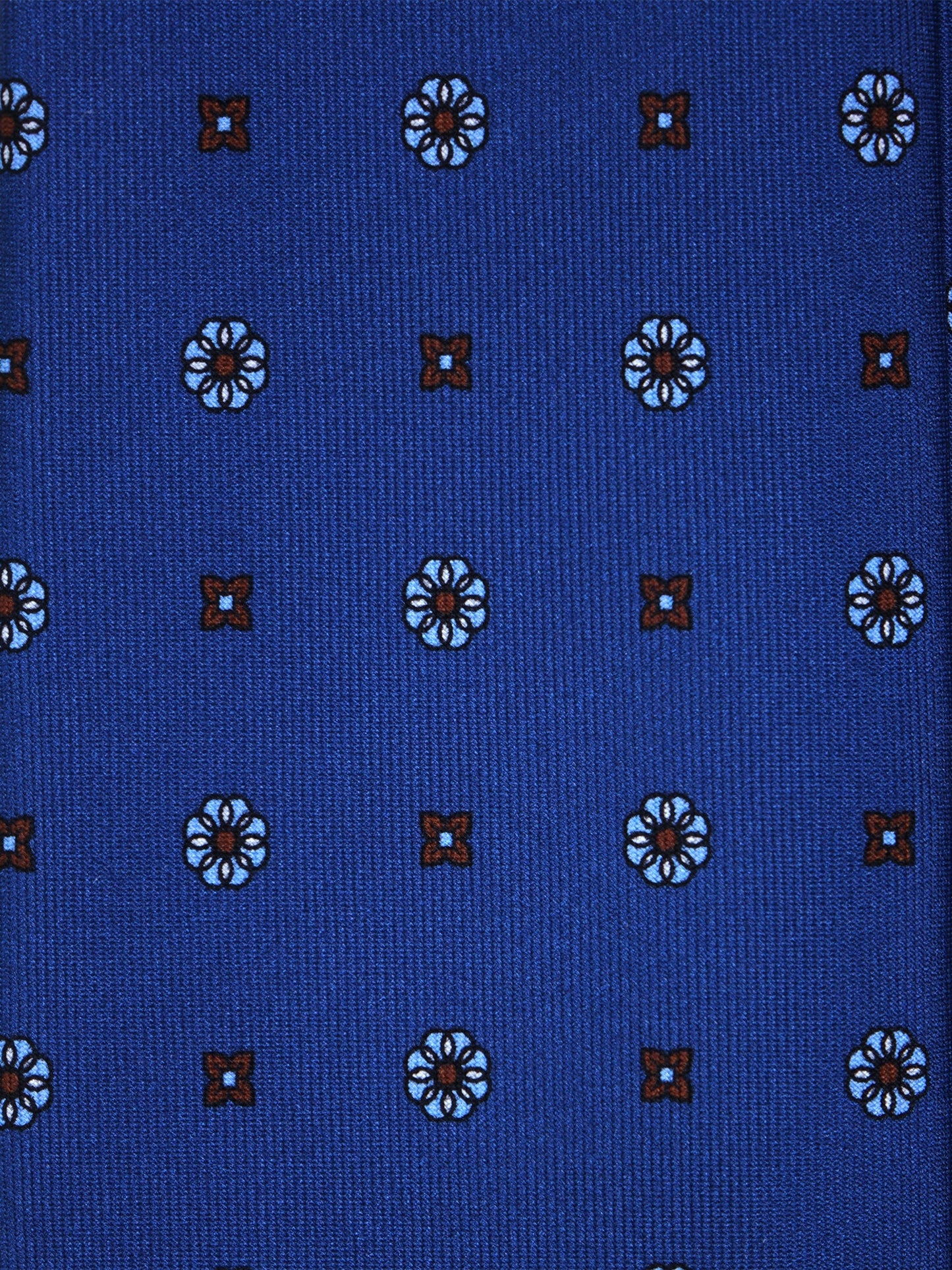 Blue 3 Fold tie ESTELLA in Printed English Silk