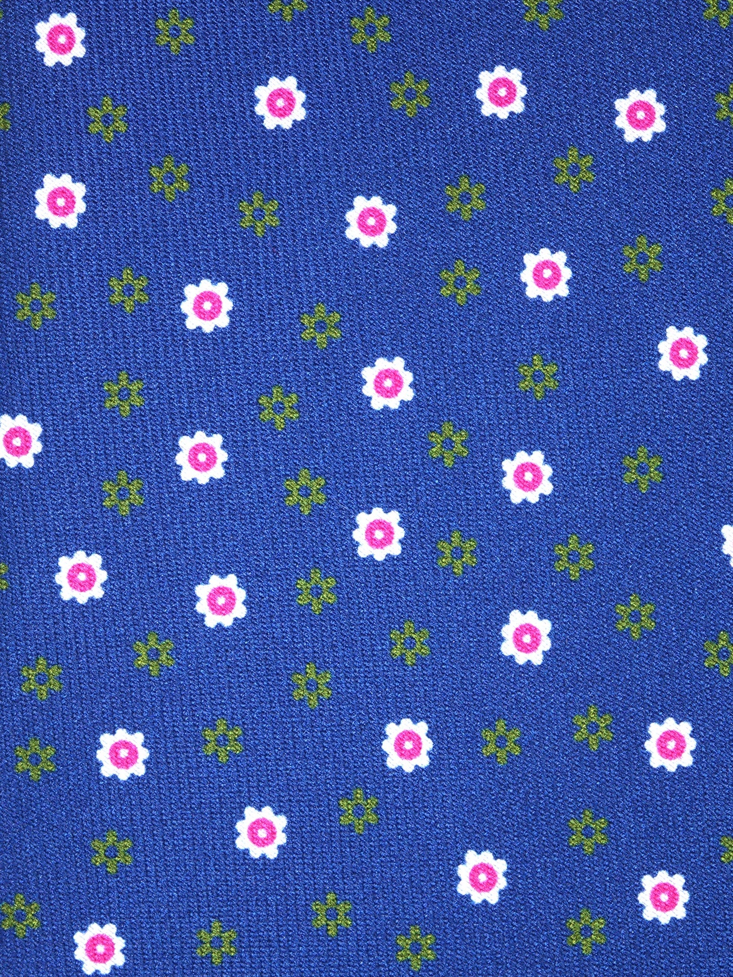 Blue 3 Fold tie JULIA in Printed English Silk