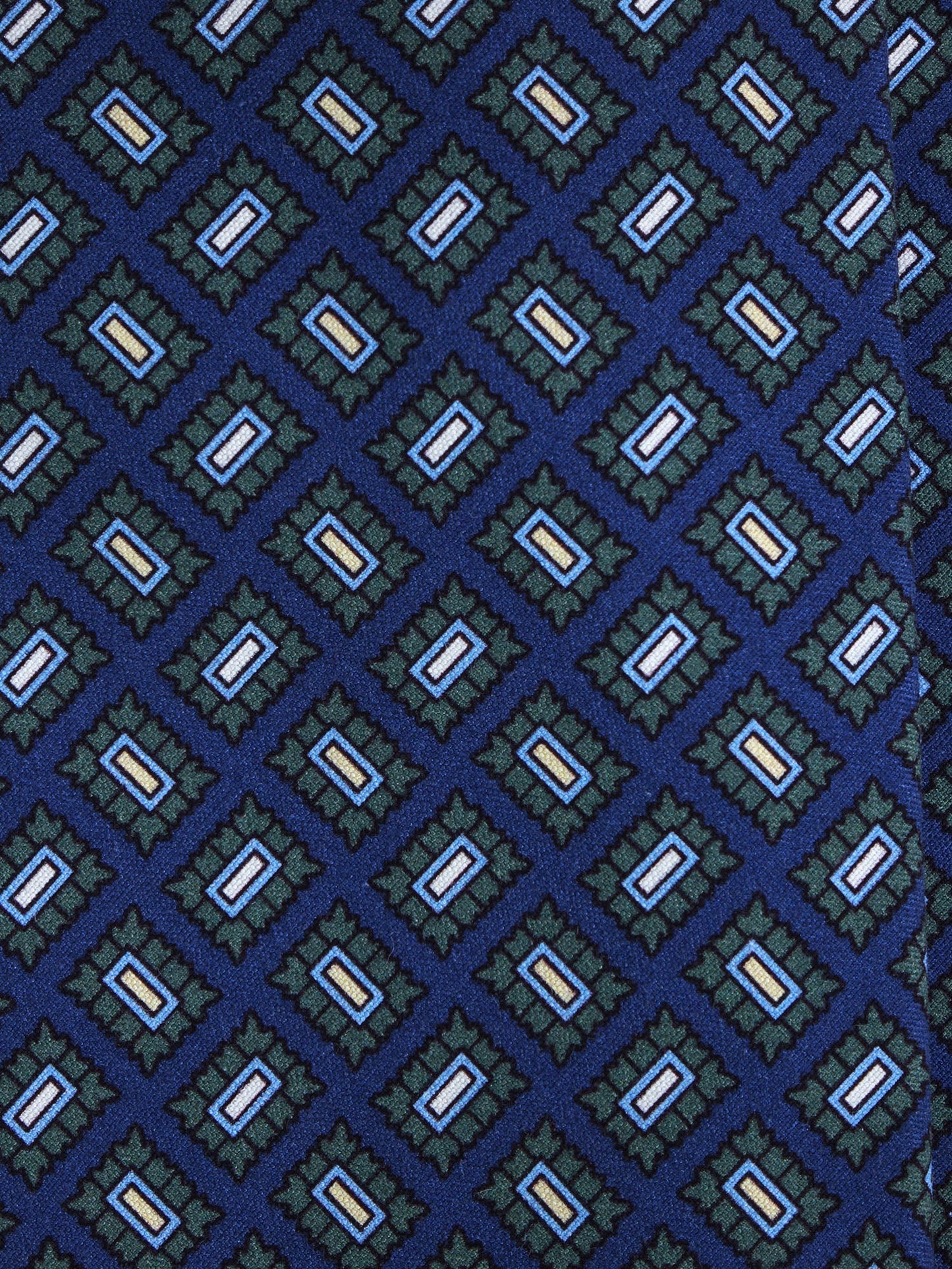 3 Fold tie Blue SOPHIE in Madder Silk