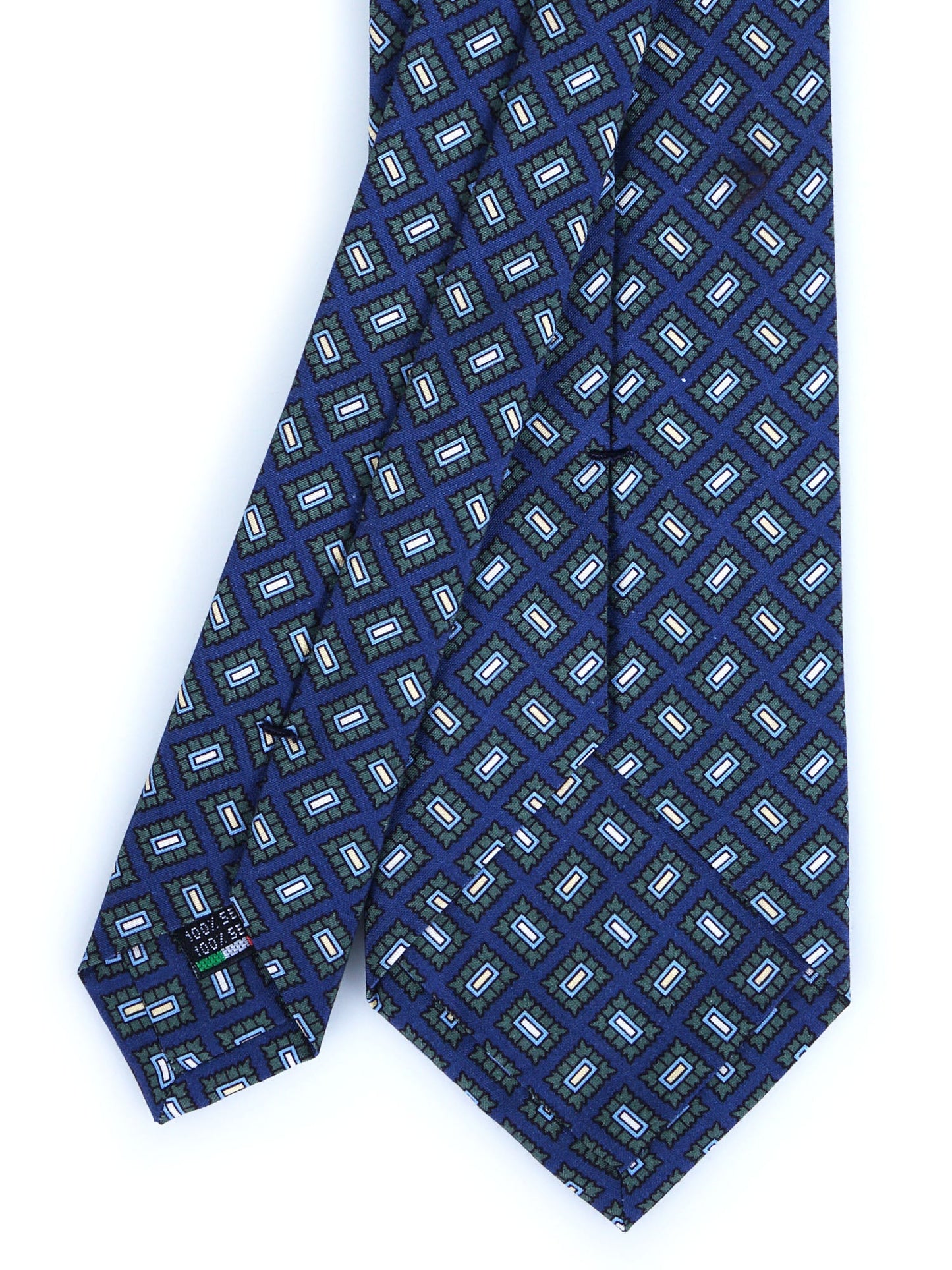 3 Fold tie Blue SOPHIE in Madder Silk