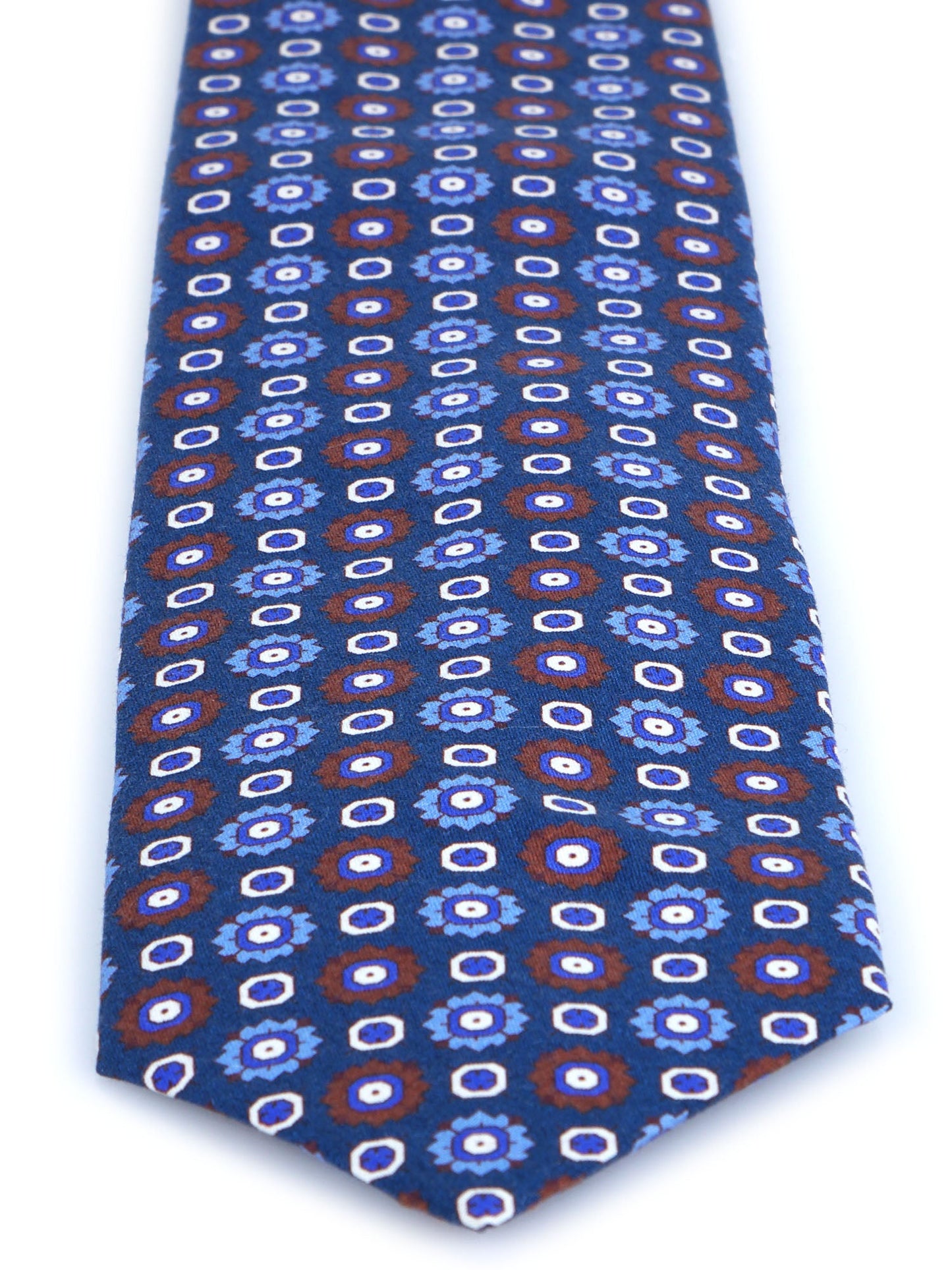 3 Fold tie blue FEMINI in madder sil