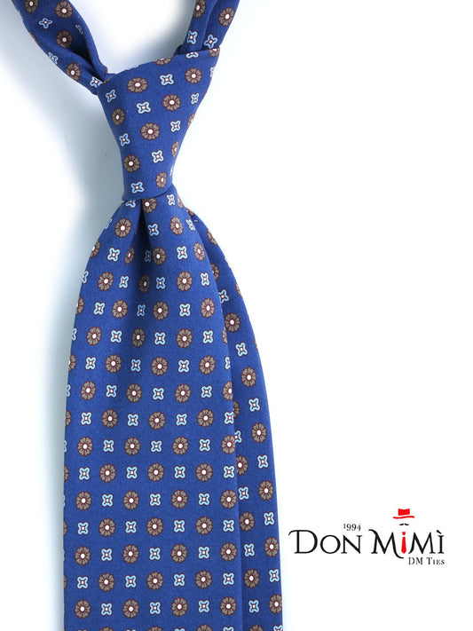 3 Fold Blue GARFIELD Tie in Madder Silk
