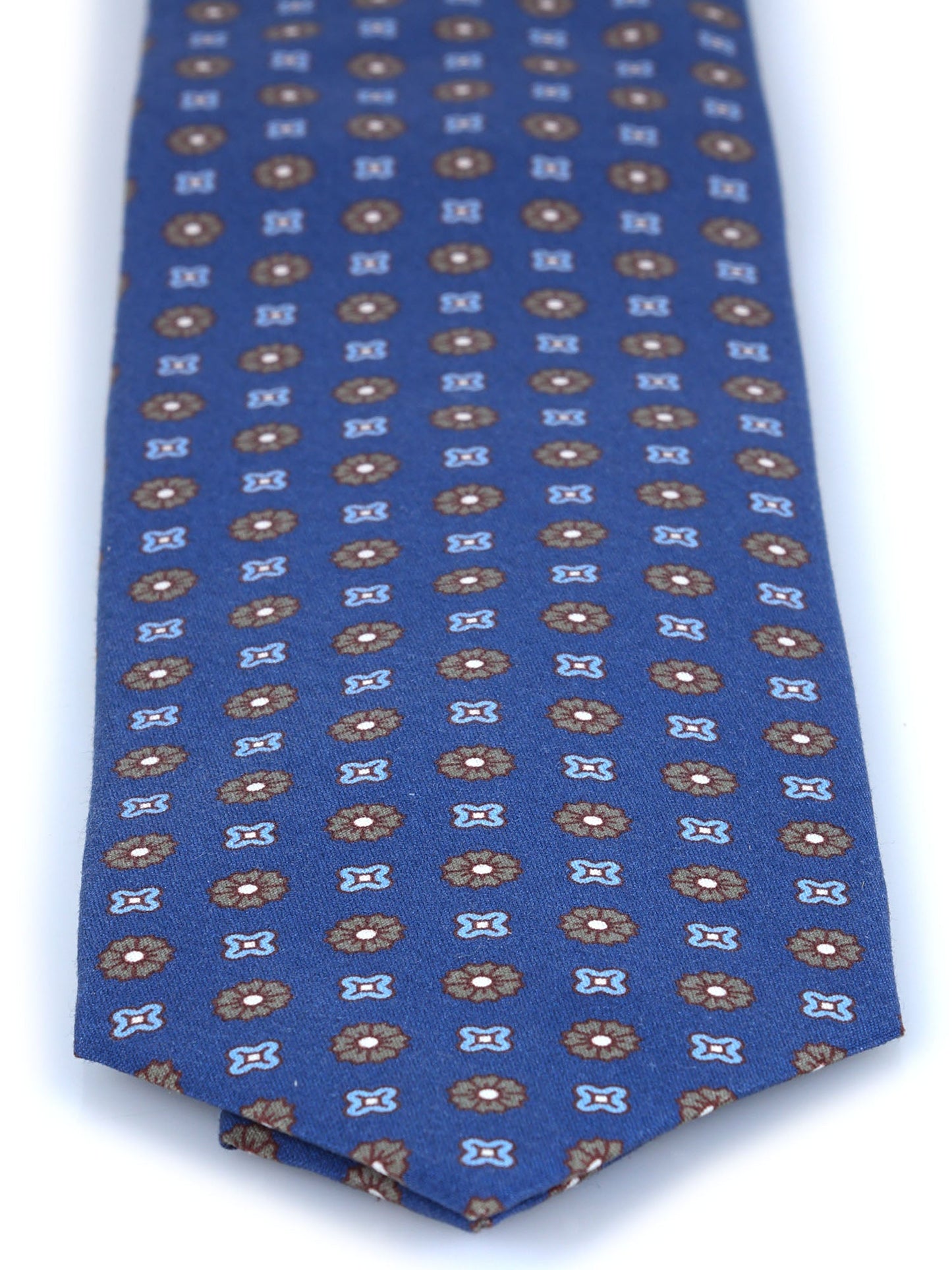 3 Fold Blue GARFIELD Tie in Madder Silk