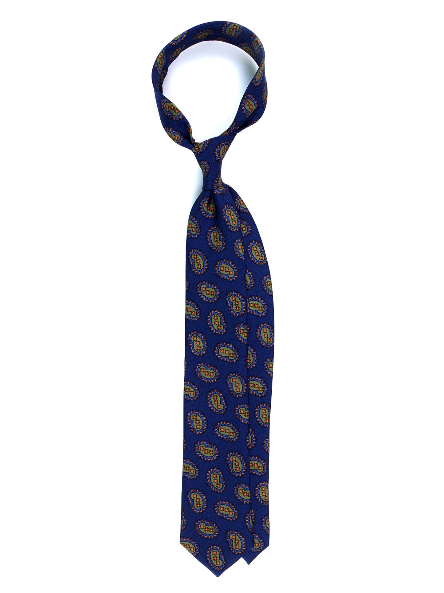 Blue/Avion 3 Folds HERITAGE Silk Printed Tie